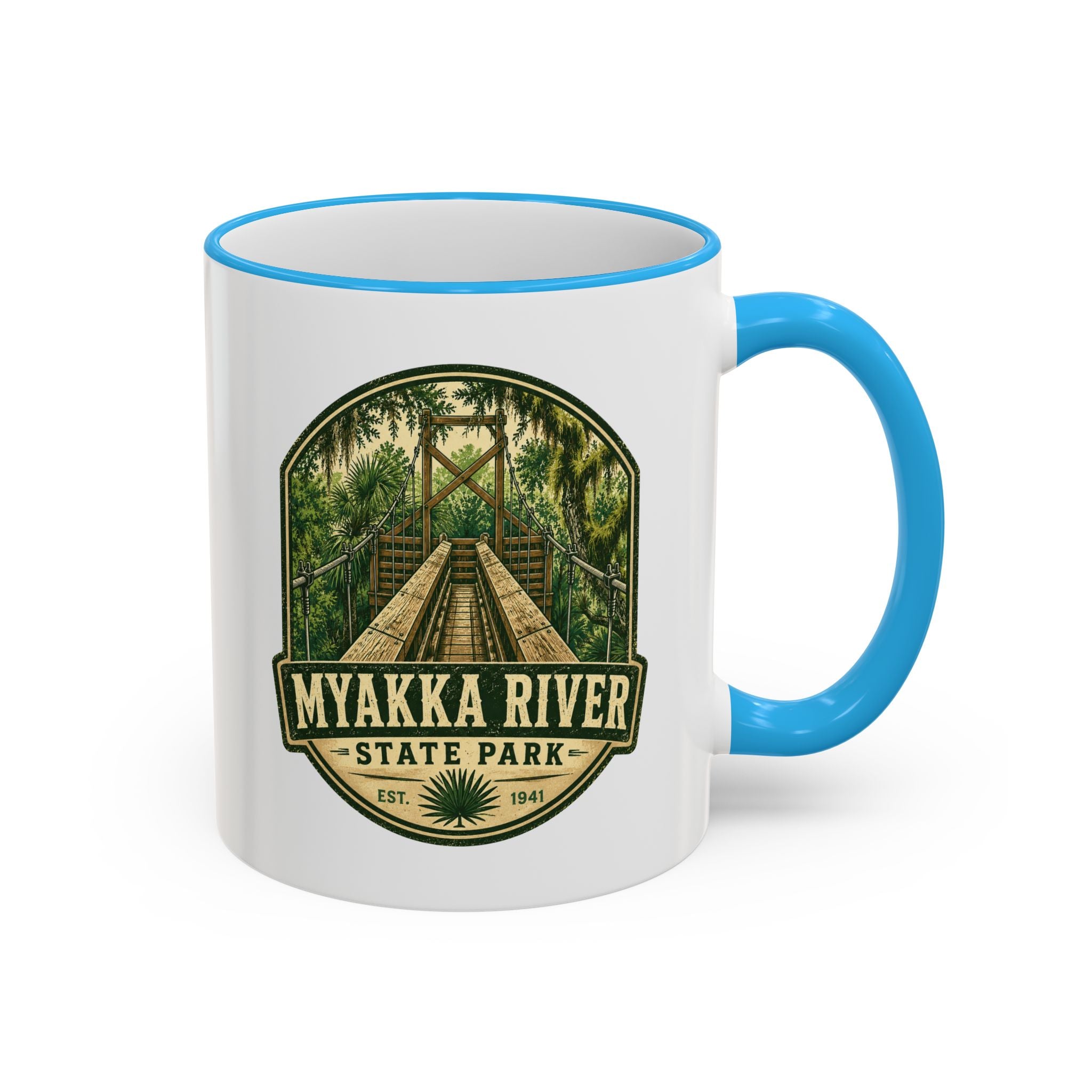 Myakka River Vintage Mug — Accent Rim & Handle 11oz/15oz