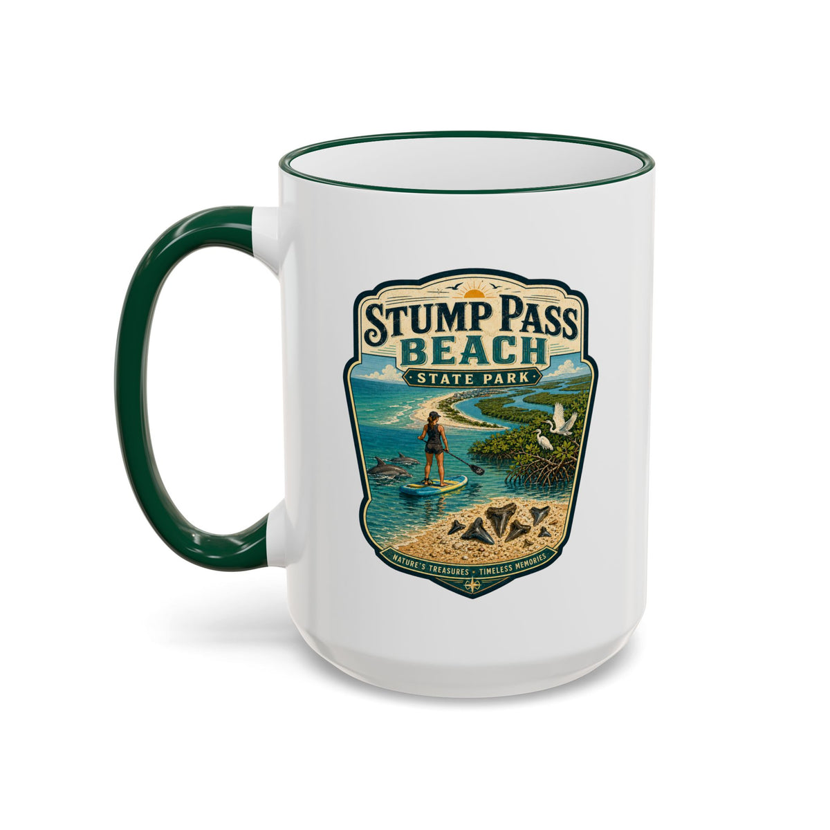 Stump Pass Beach Mug — Accent Rim & Handle 11oz/15oz