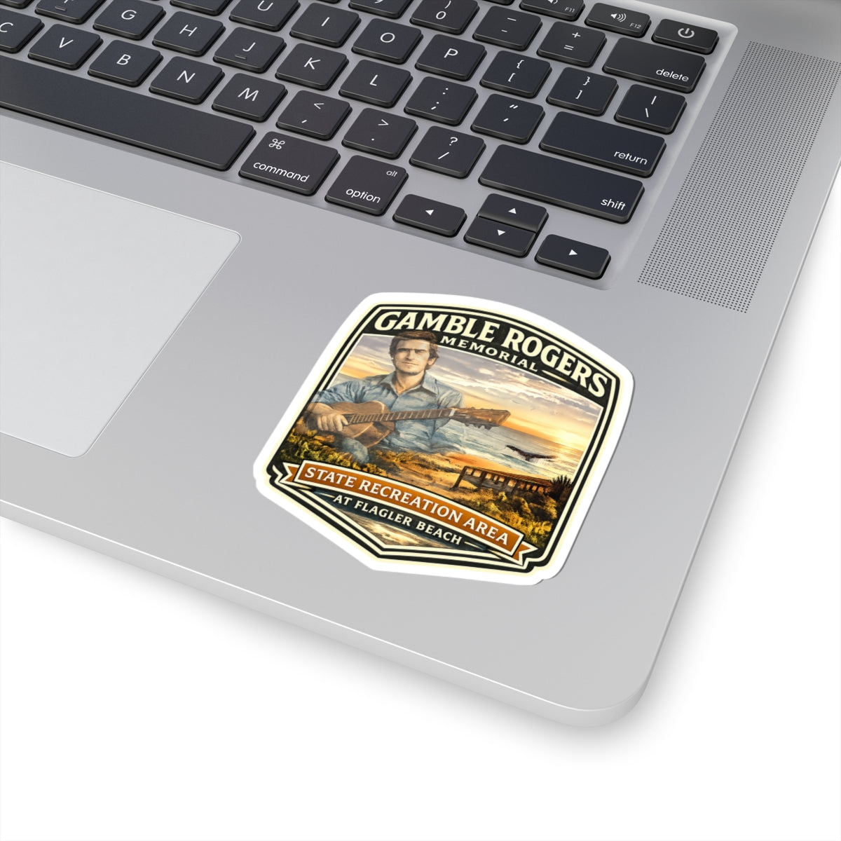 Gamble Rogers Memorial State Recreation Area Sticker — Vintage Beach Guitar Decal