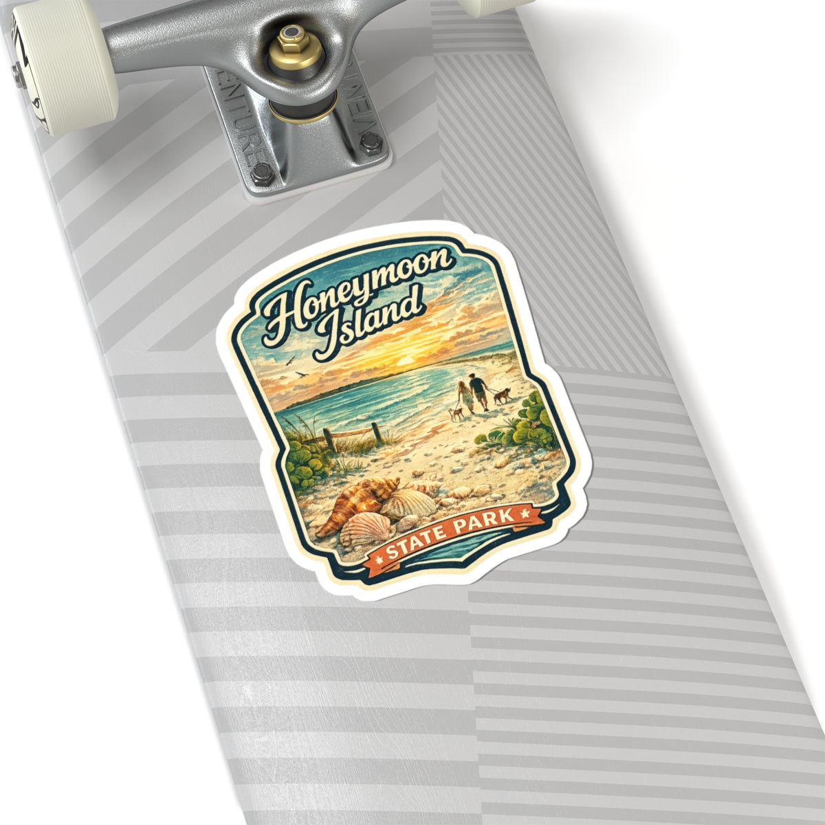 Honeymoon Island State Park Beach Sticker — Vintage Coastal Travel Decal