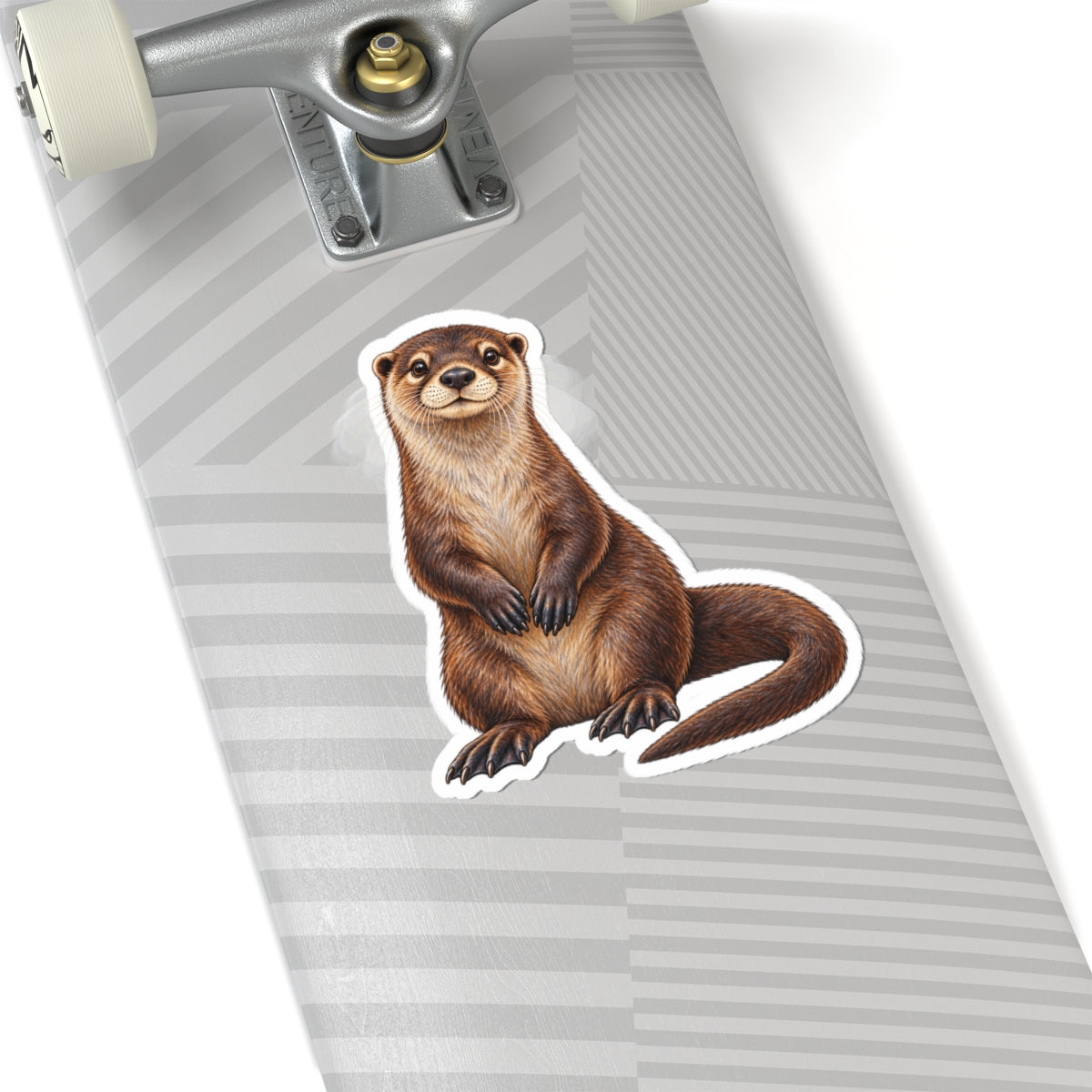 Playful Otter Kiss-Cut Sticker — Cute Waterproof Animal Decal