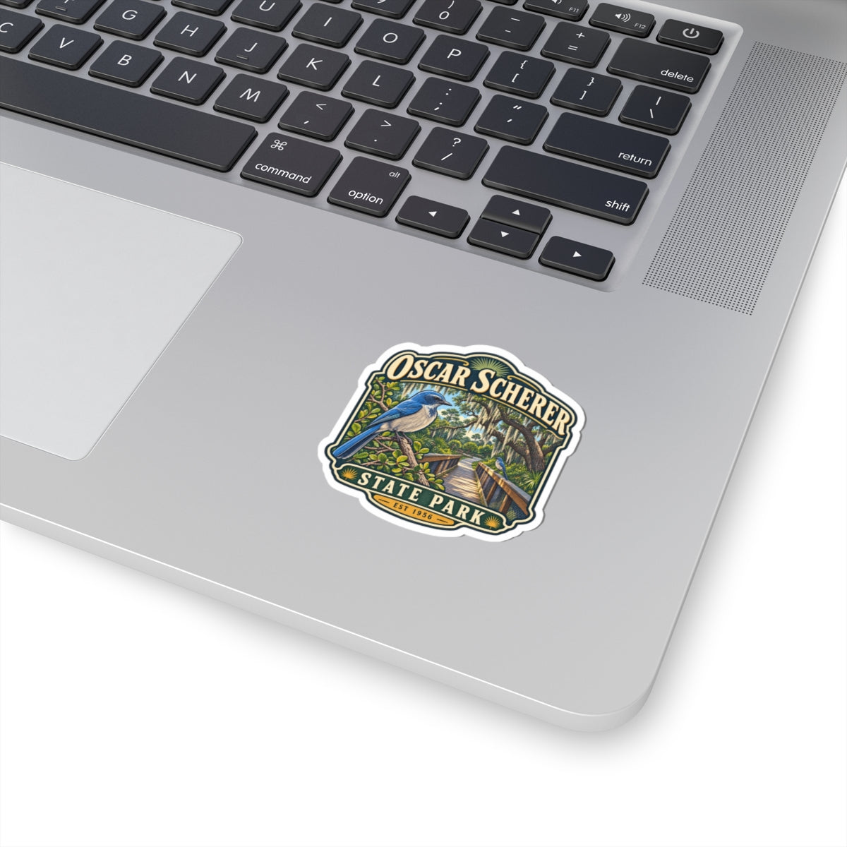 Oscar Scherer State Park Sticker — Scrub Jay & Boardwalk Nature Decal