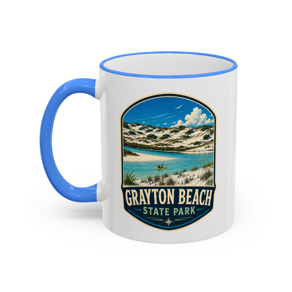 Grayton Beach Vintage Mug — Accent Rim & Handle 11oz/15oz