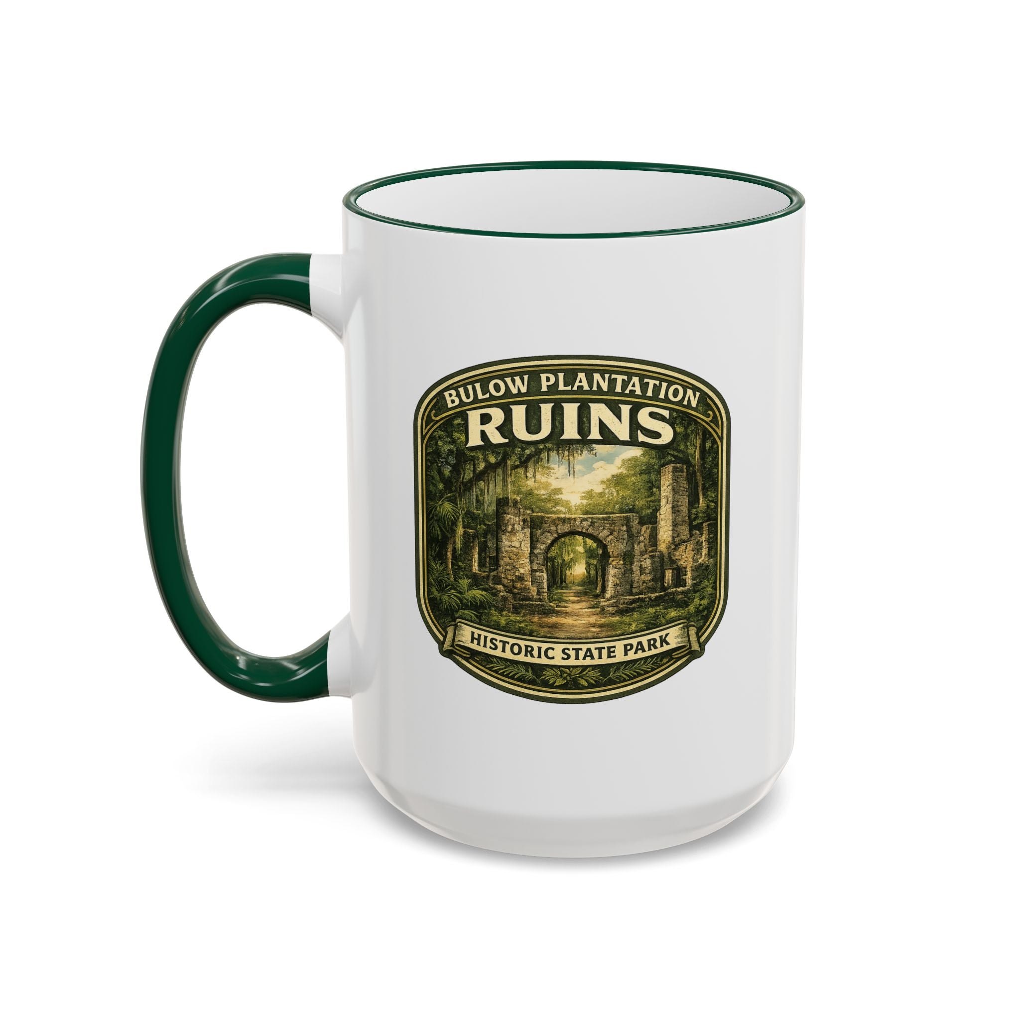 Bulow Ruins Vintage Mug — Accent Rim & Handle 11oz/15oz