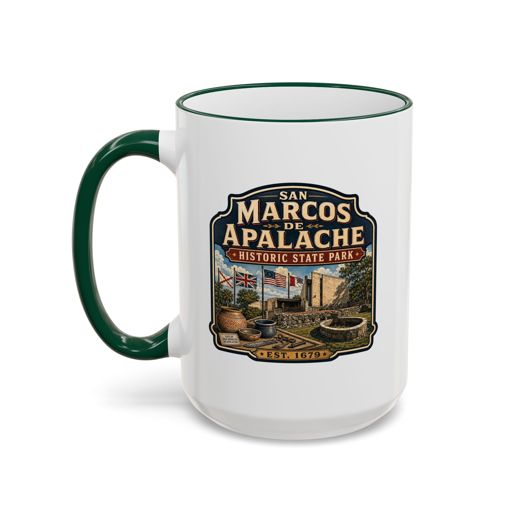 San Marcos de Apalache Accent Rim & Handle 11oz/15oz