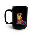 Manatee Springs Colorful Otter 15oz Black Mug