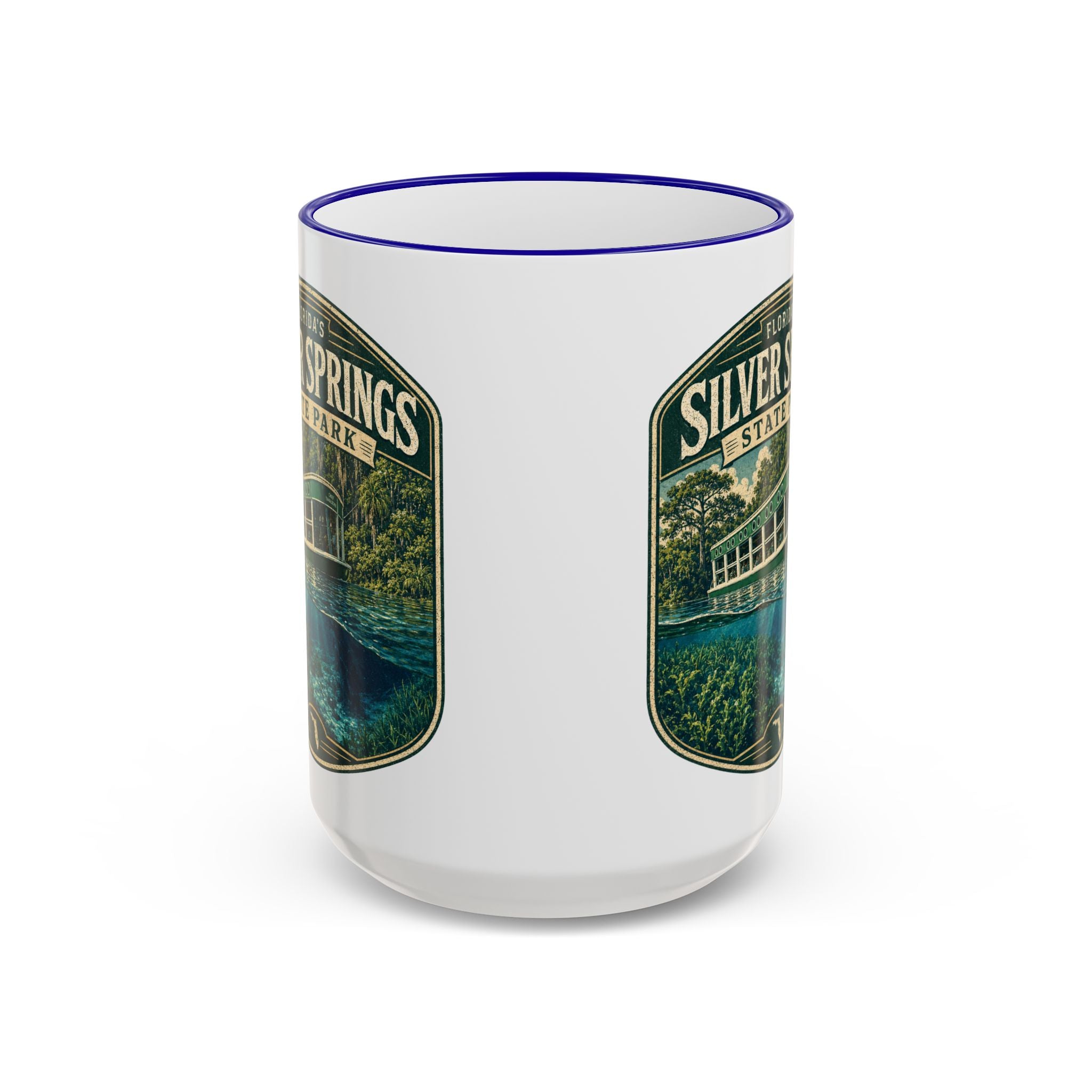 Silver Springs Vintage Mug — Accent Rim & Handle 11oz/15oz