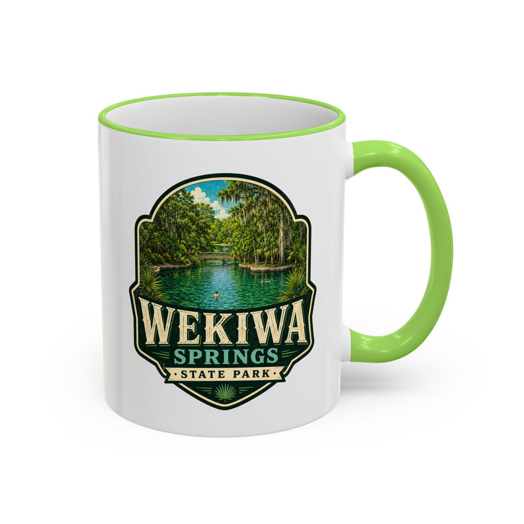 Wekiwa Springs Vintage Mug — Accent Rim & Handle 11oz/15oz