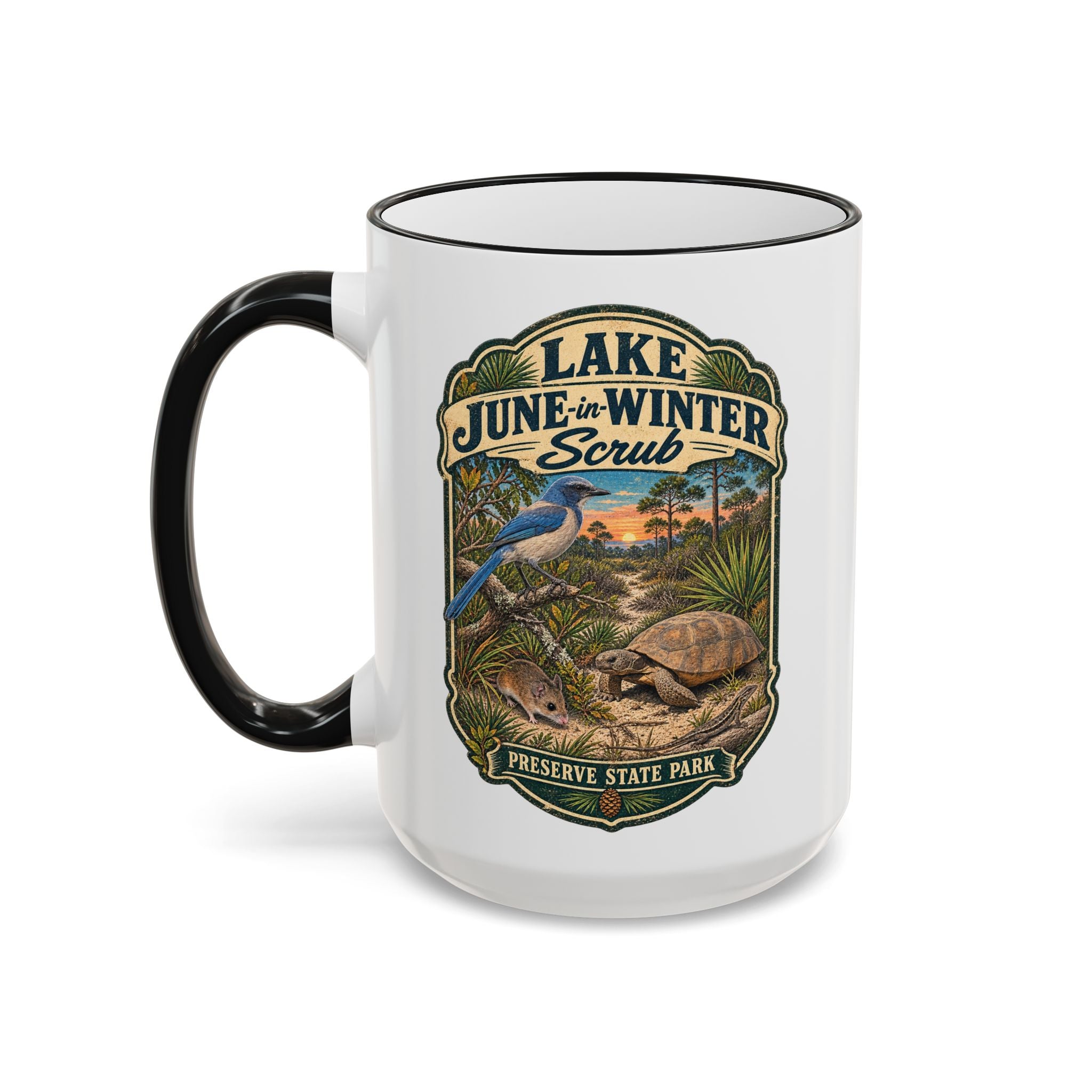 Lake June-in-Winter Accent Rim & Handle 11oz/15oz