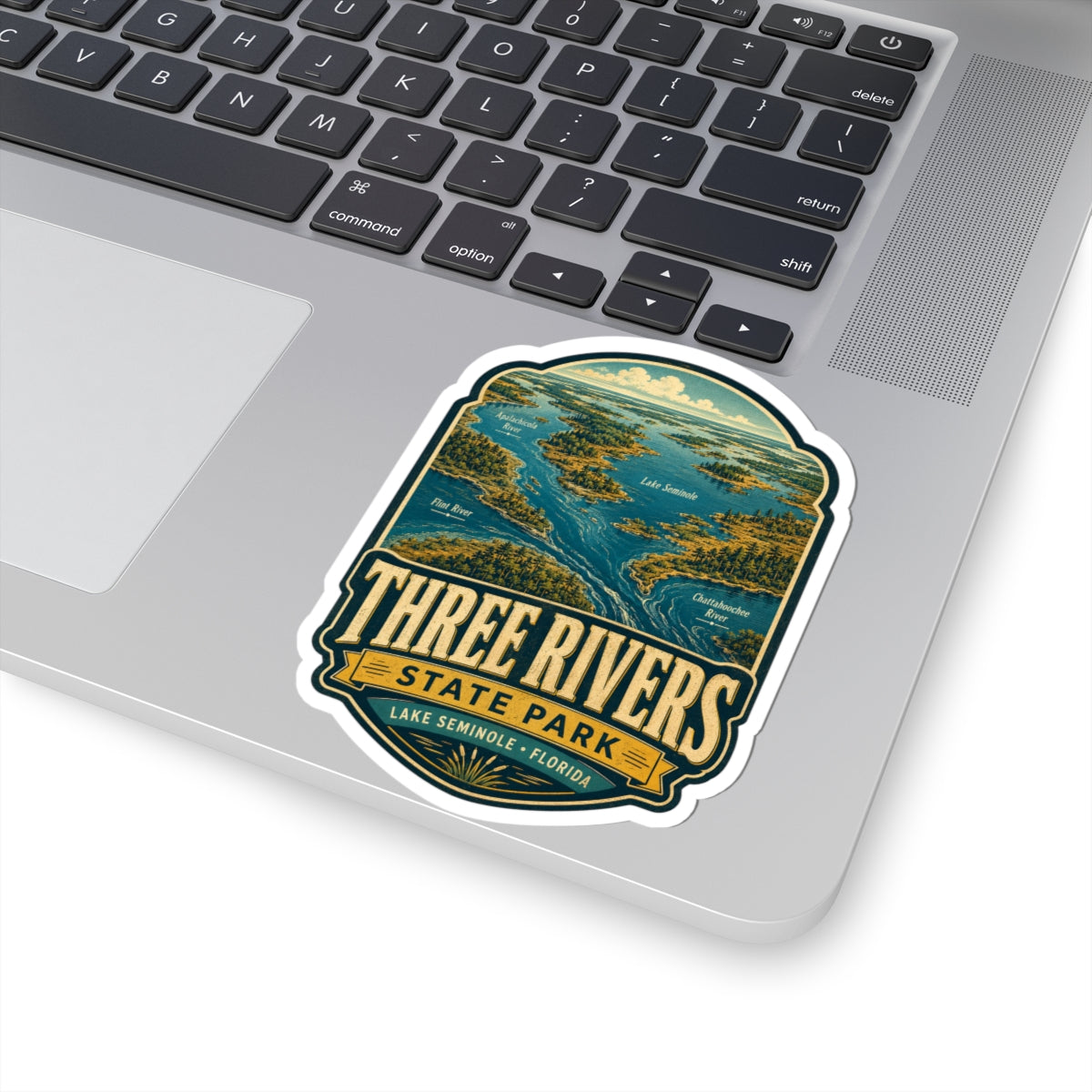 Three Rivers State Park Sticker — Lake Seminole Vintage Park Travel Decal