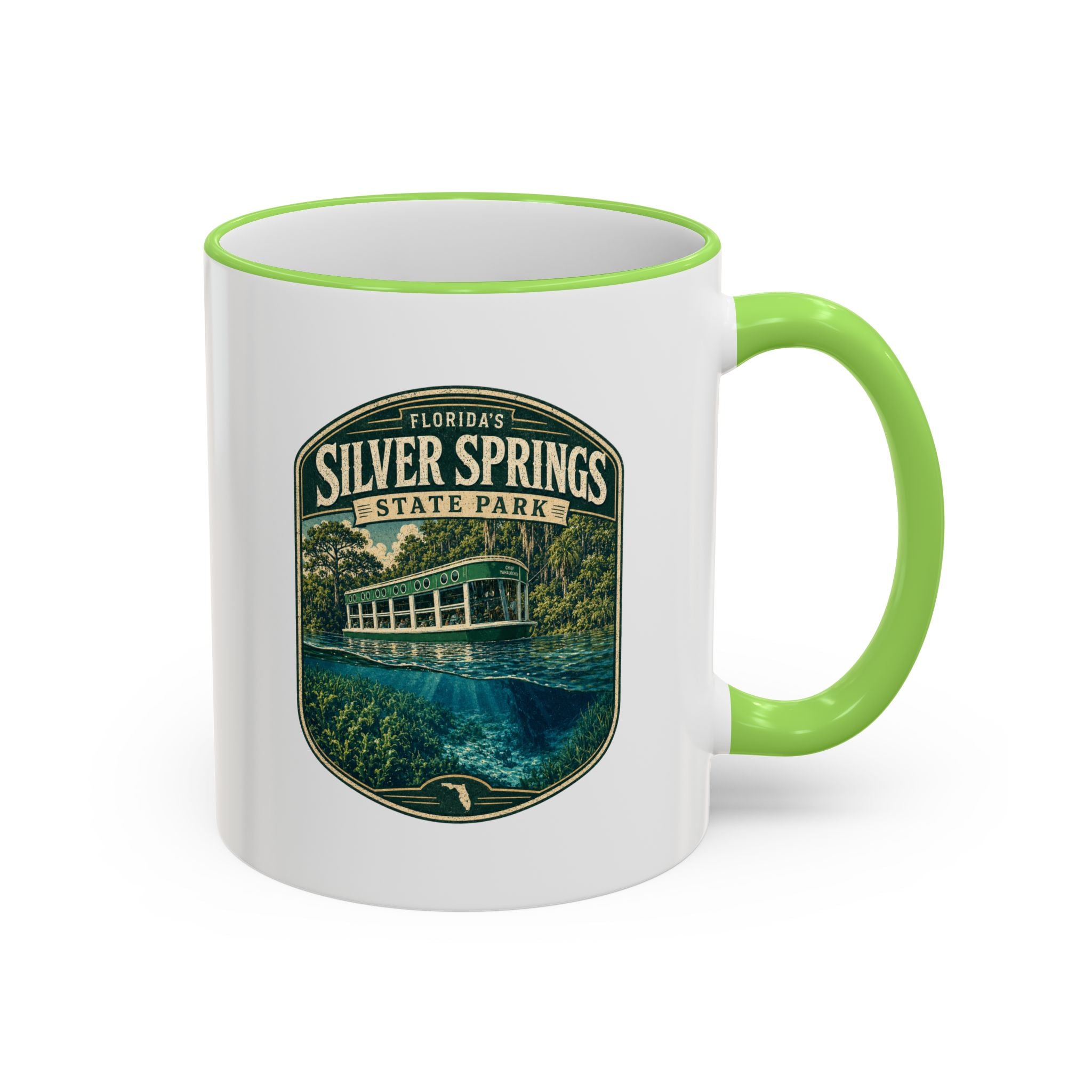 Silver Springs Vintage Mug — Accent Rim & Handle 11oz/15oz
