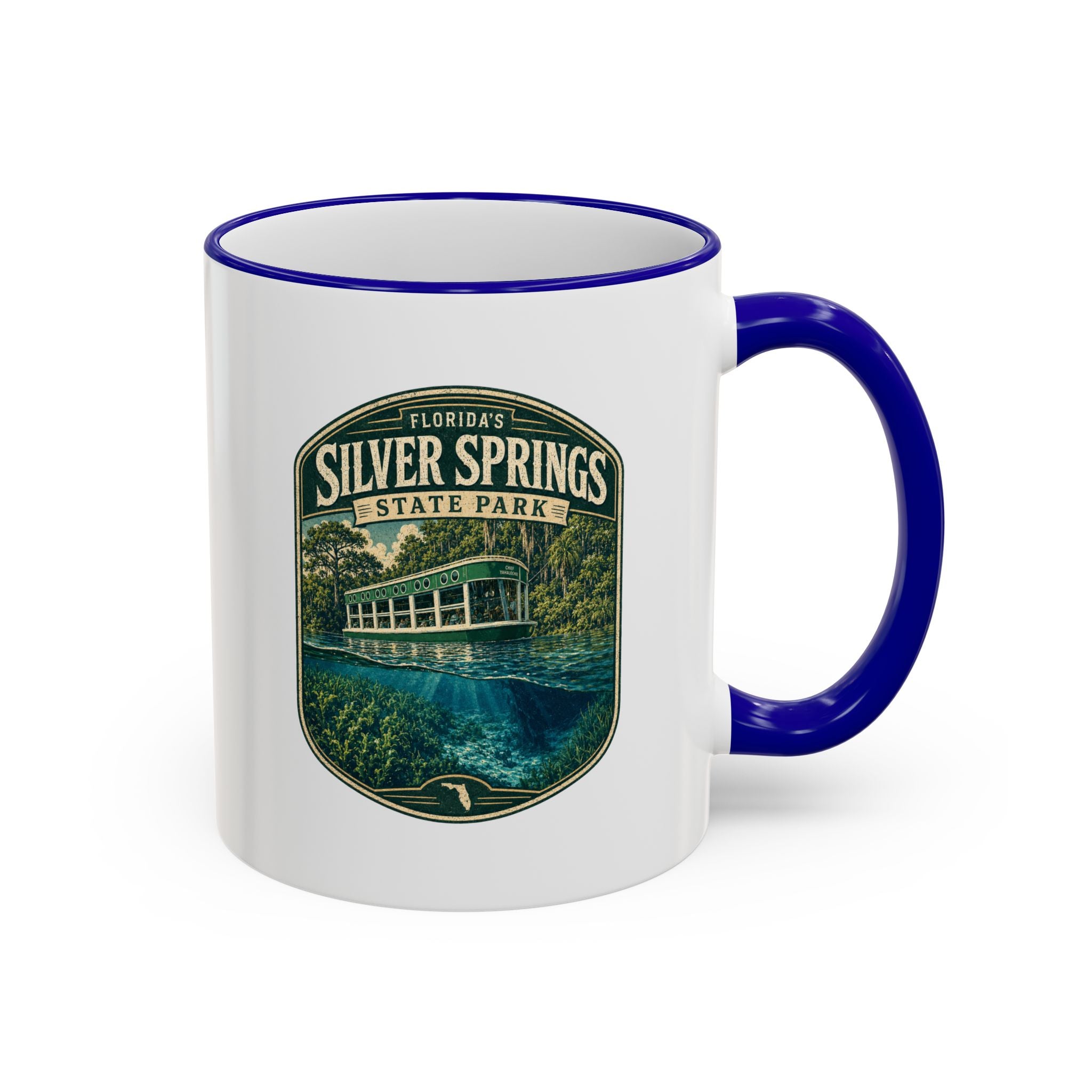 Silver Springs Vintage Mug — Accent Rim & Handle 11oz/15oz