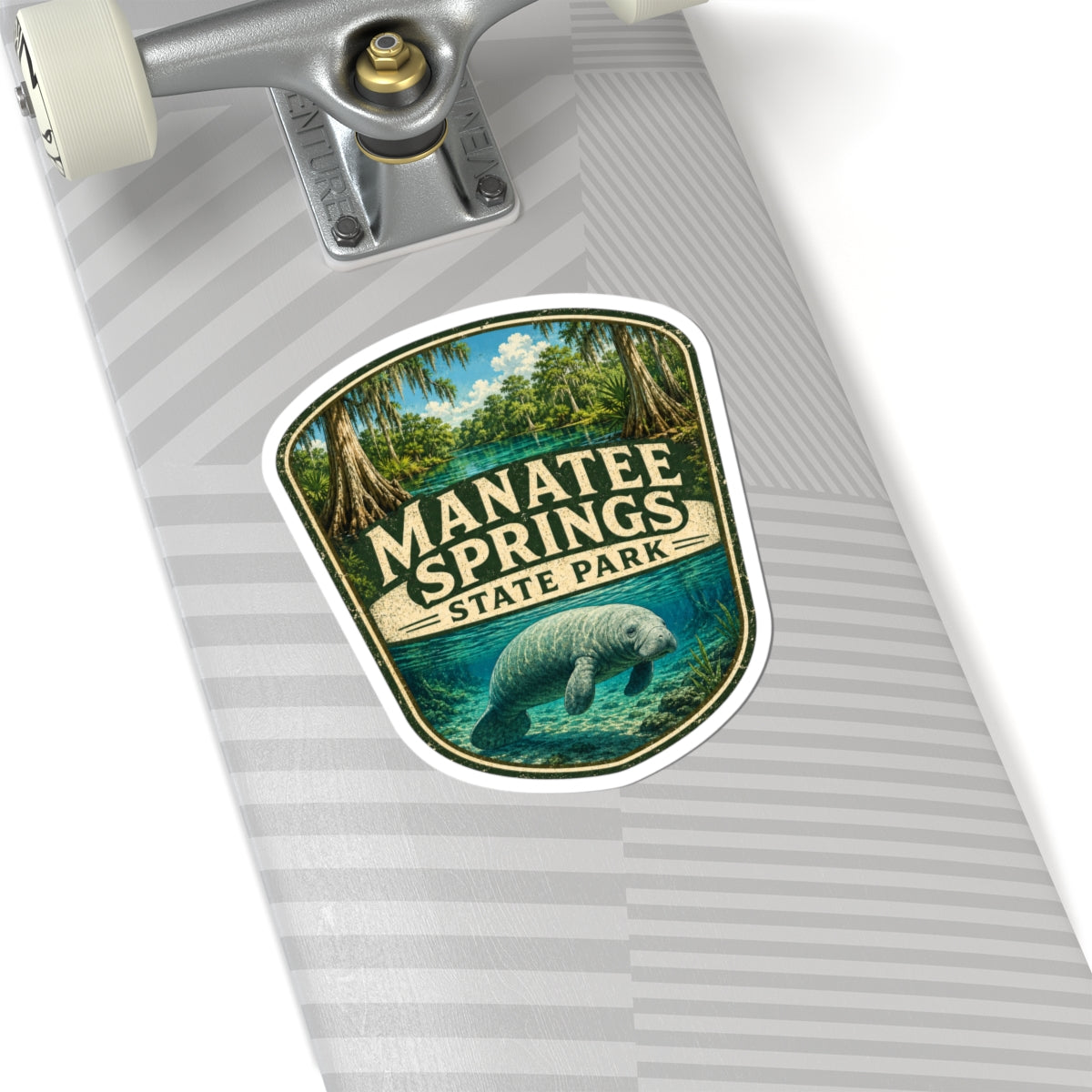 Manatee Springs State Park Sticker - Vintage Manatee Nature Decal