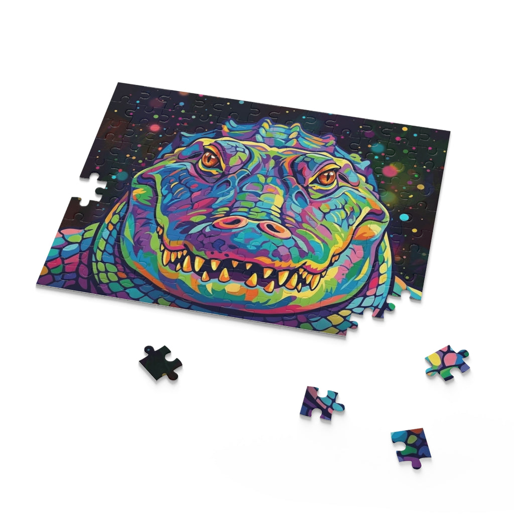 Rainbow American Alligator Jigsaw Puzzle (120/252/500 pcs)