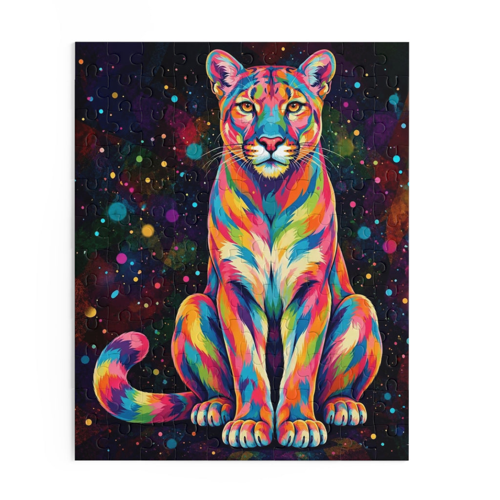 Rainbow Panther Sitting Jigsaw Puzzle (120/252/500 pcs)