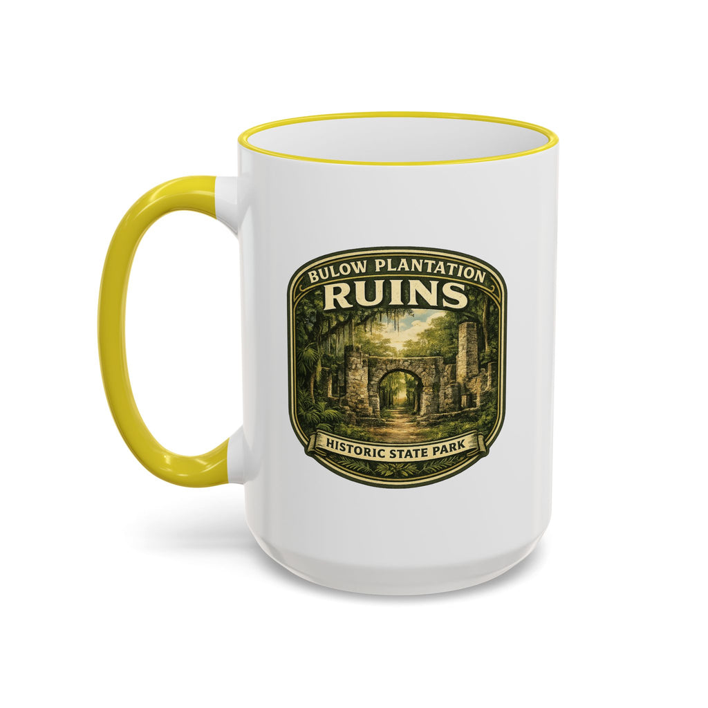 Bulow Ruins Vintage Mug — Accent Rim & Handle 11oz/15oz