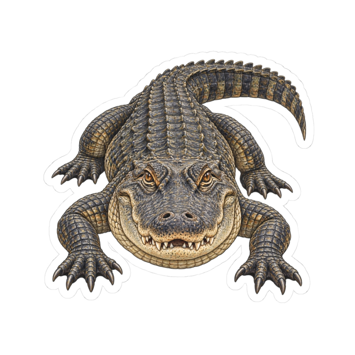 Alligator Kiss-Cut Sticker — Realistic Decal