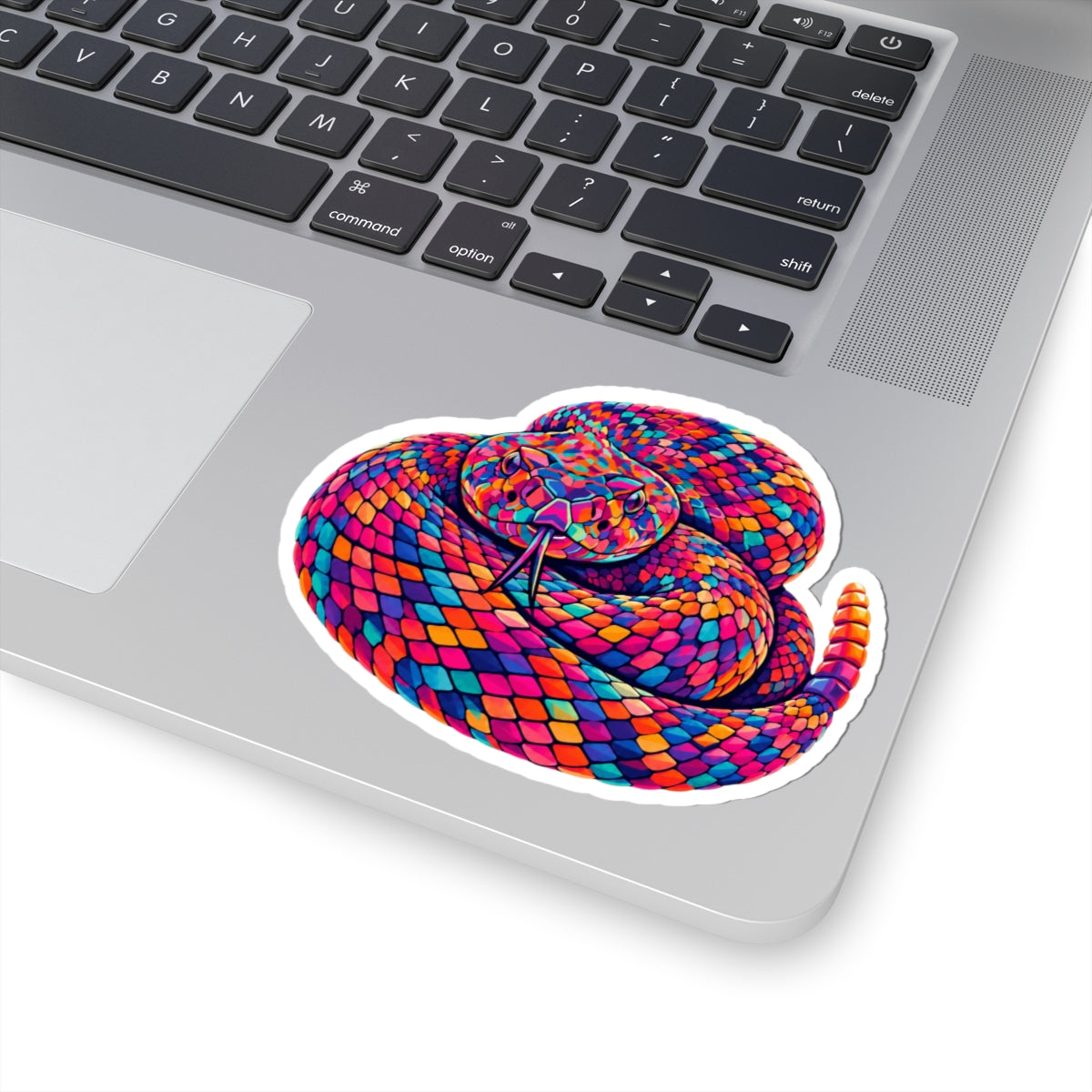 Rainbow Coiled Serpent Sticker