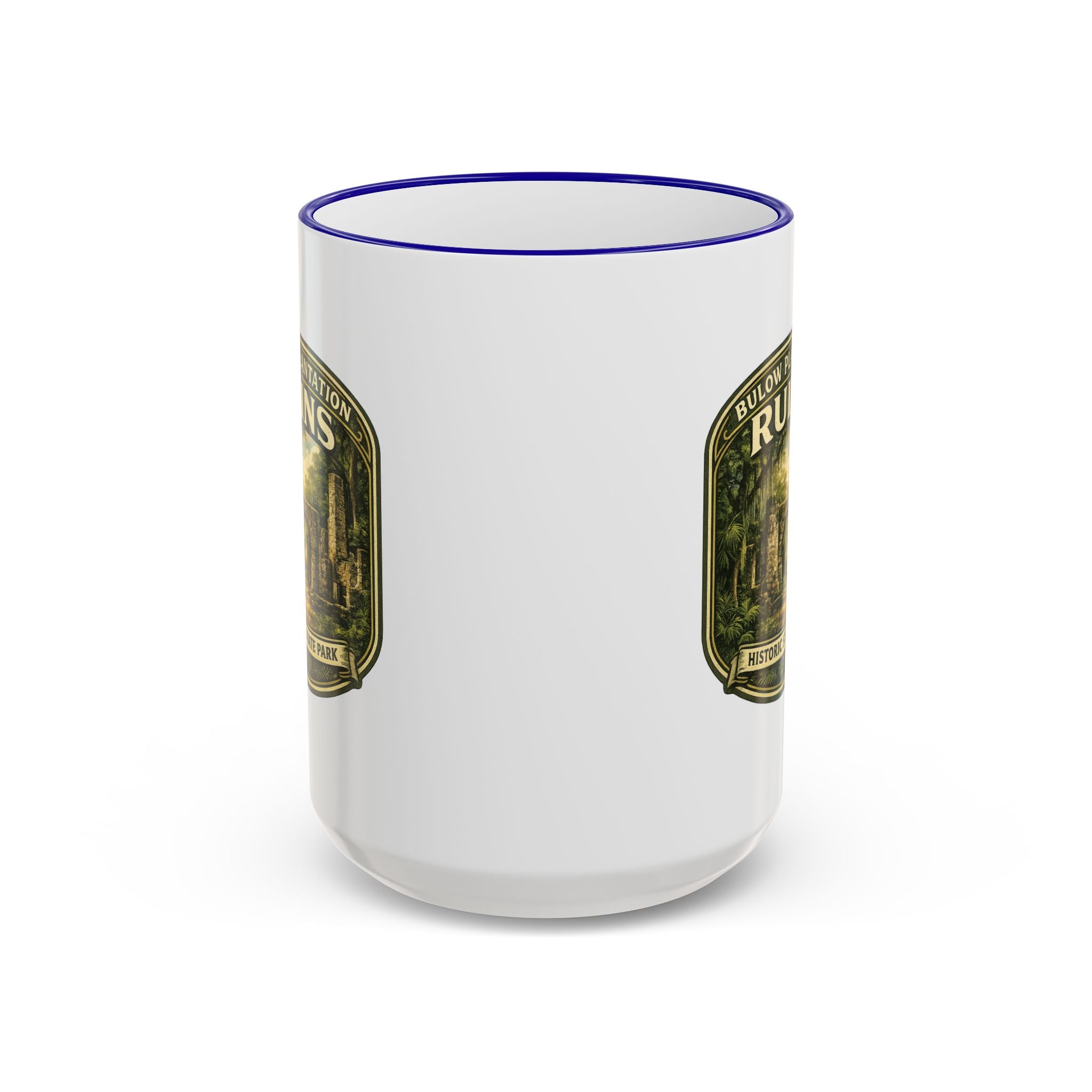 Bulow Ruins Vintage Mug — Accent Rim & Handle 11oz/15oz