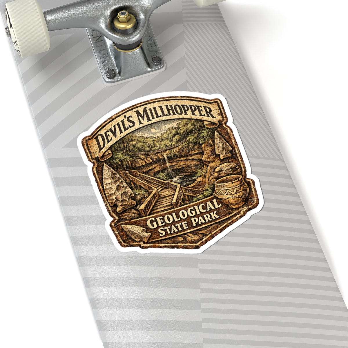 Devil's Millhopper Geological State Park Sticker — Vintage National Park Patch Kiss-Cut
