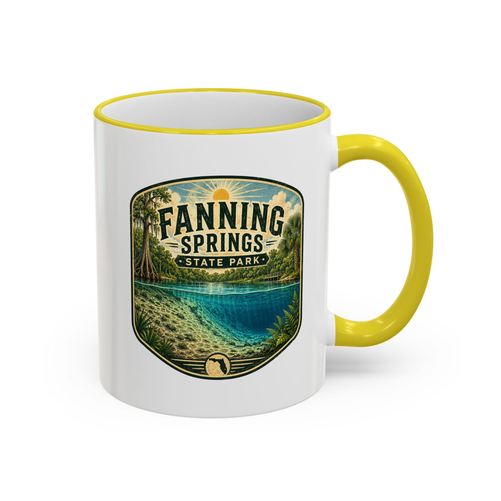 Fanning Springs Vintage Mug — Accent Rim & Handle 11oz/15oz