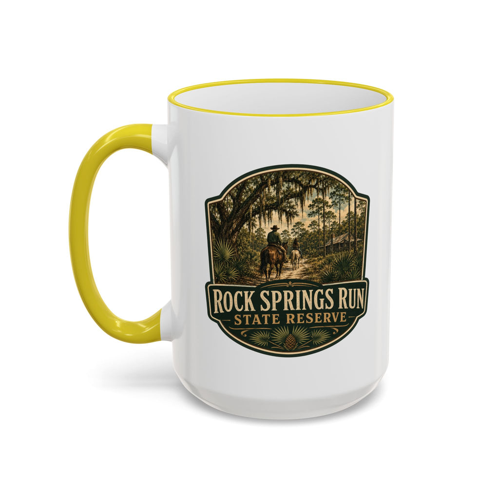 Rock Springs Run Vintage Mug — Accent Rim & Handle 11oz/15oz