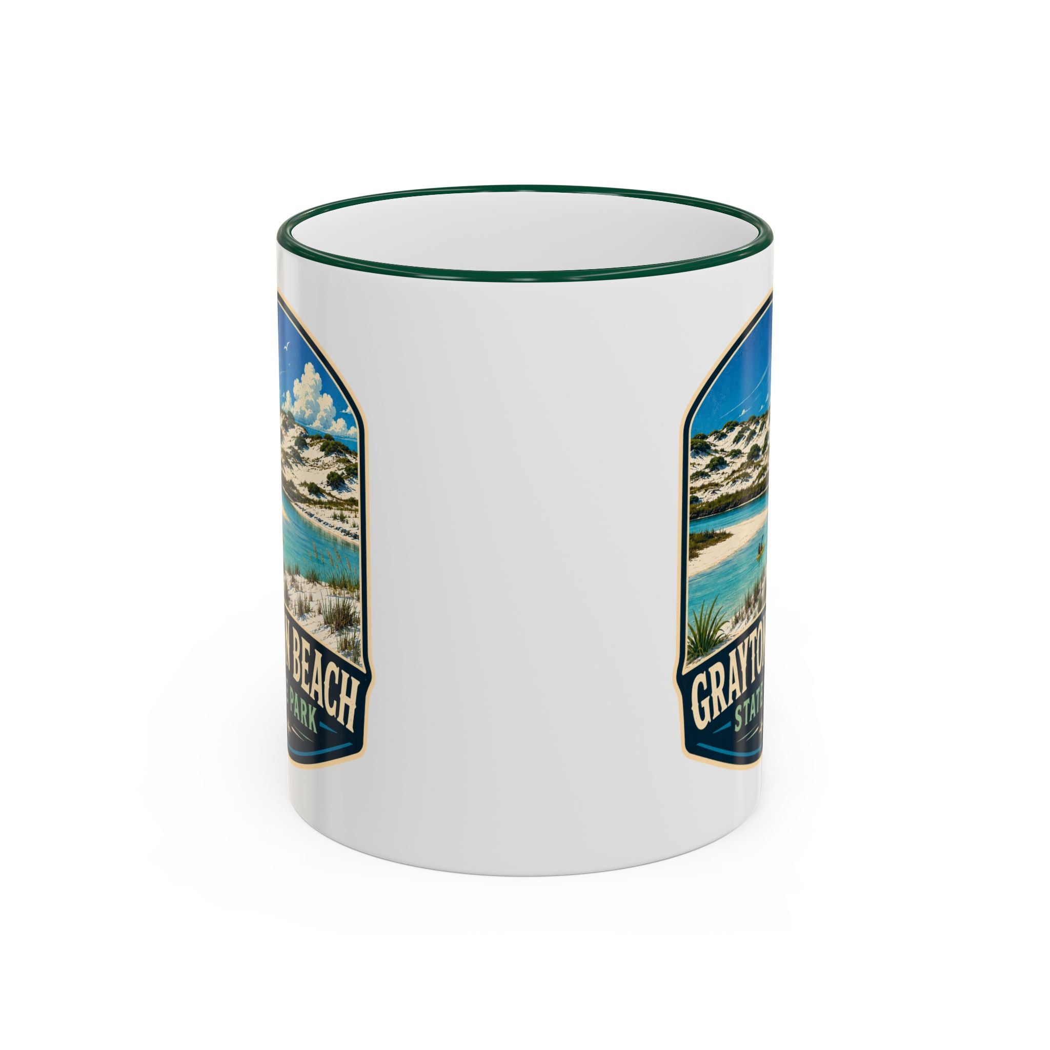 Grayton Beach Vintage Mug — Accent Rim & Handle 11oz/15oz