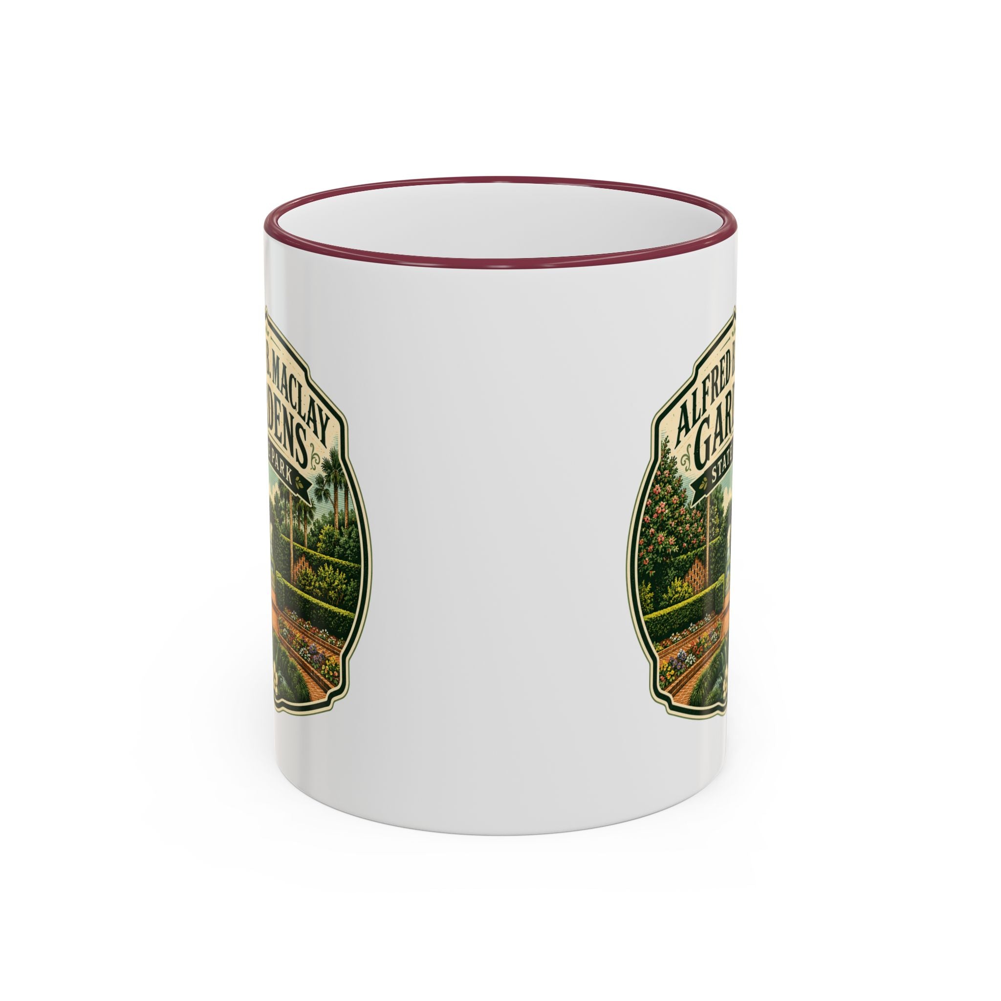 Maclay Gardens Vintage Mug — Accent Rim & Handle 11oz/15oz