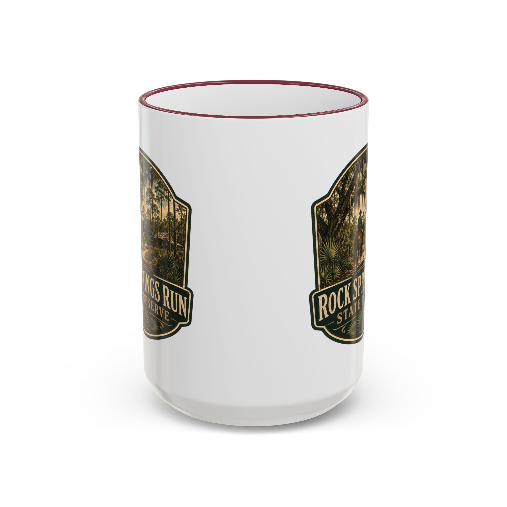 Rock Springs Run Vintage Mug — Accent Rim & Handle 11oz/15oz