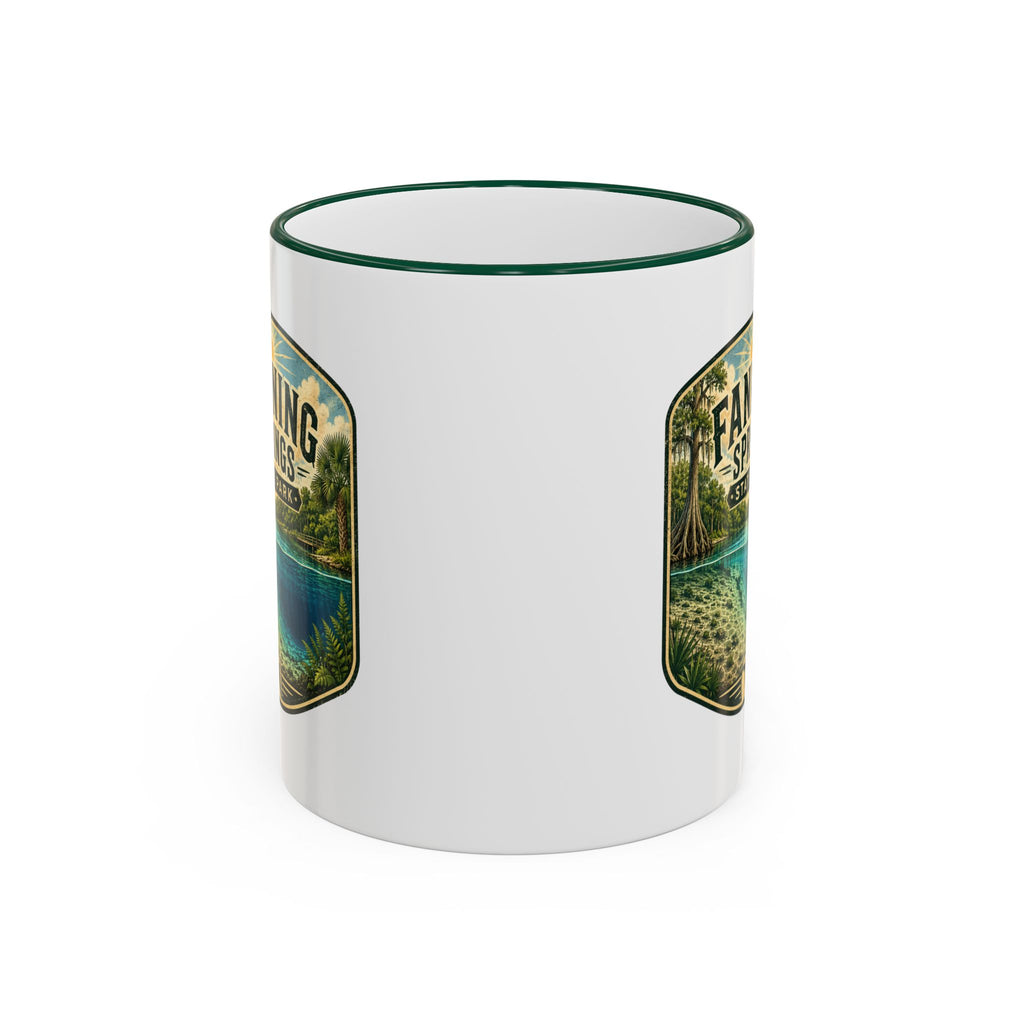 Fanning Springs Vintage Mug — Accent Rim & Handle 11oz/15oz