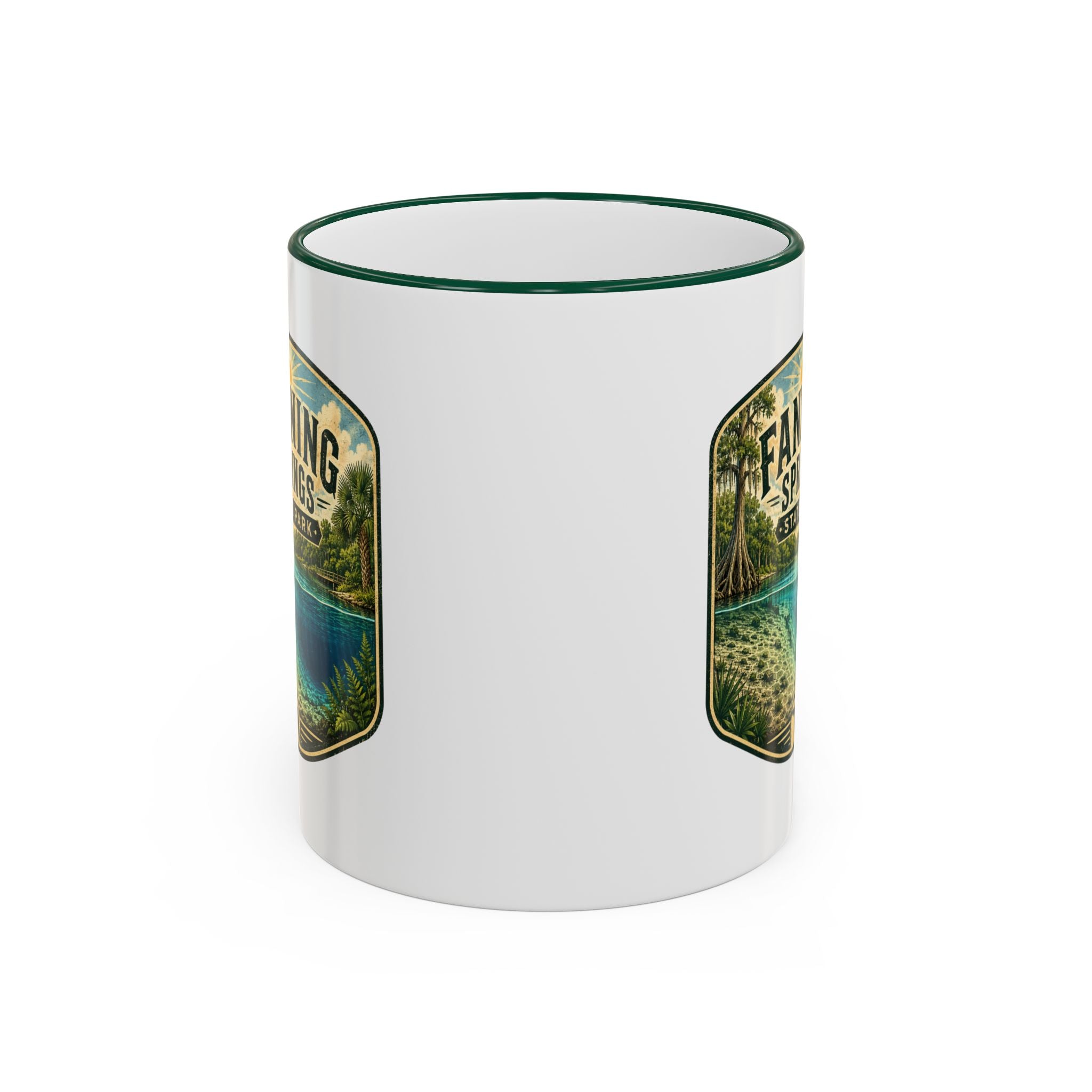 Fanning Springs Vintage Mug — Accent Rim & Handle 11oz/15oz
