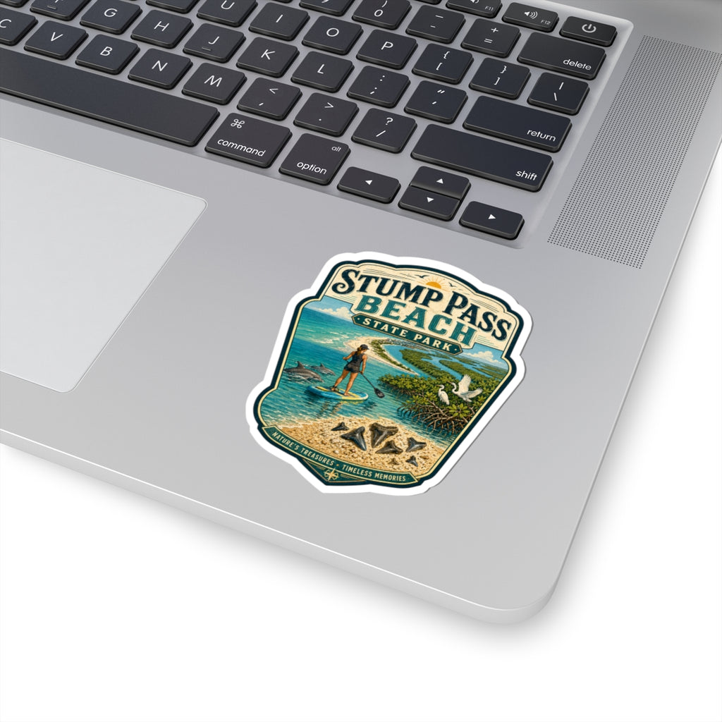 Stump Pass Beach State Park Sticker — Paddleboarding Coastal Vintage Travel Decal
