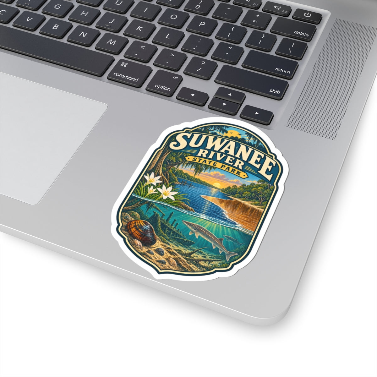 Suwanee River State Park Sticker — Scenic River Vintage Badge Kiss-Cut