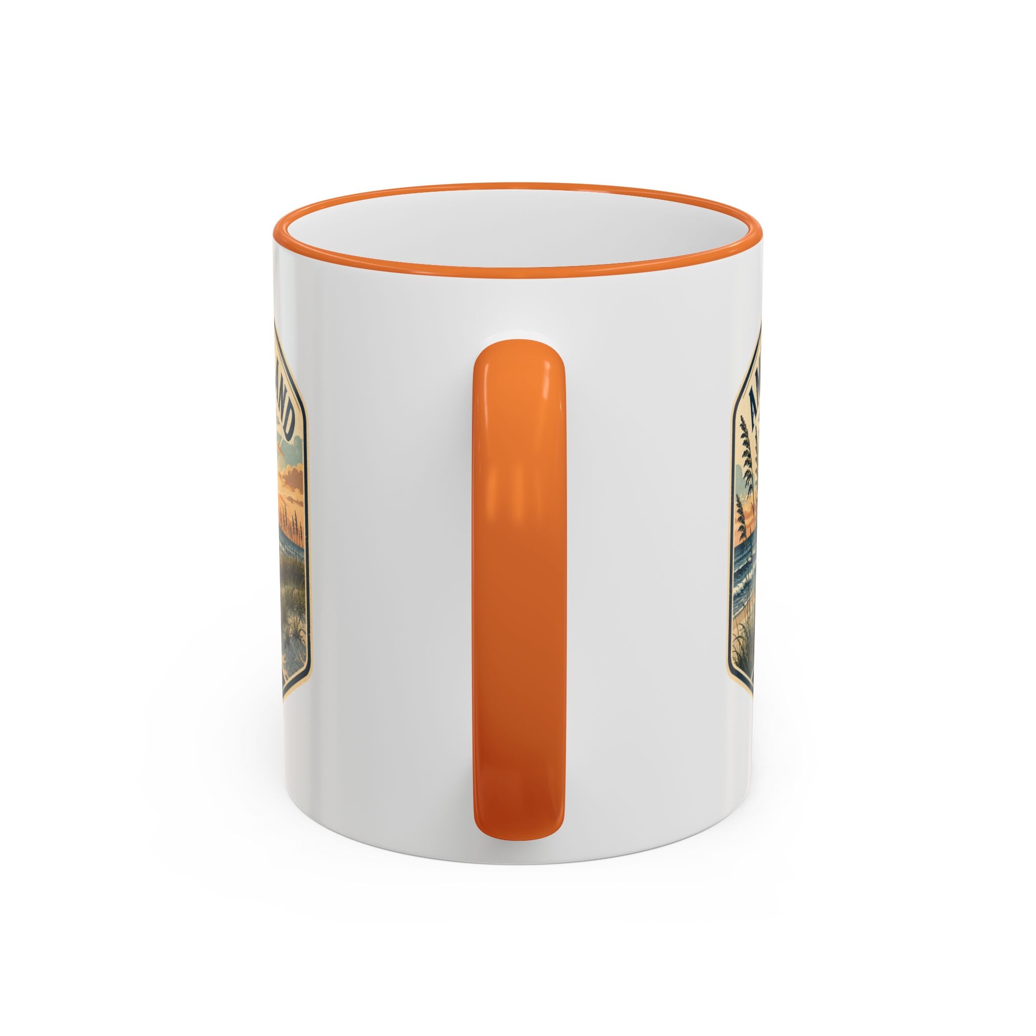 Amelia Island Vintage Mug — Accent Rim & Handle 11oz/15oz