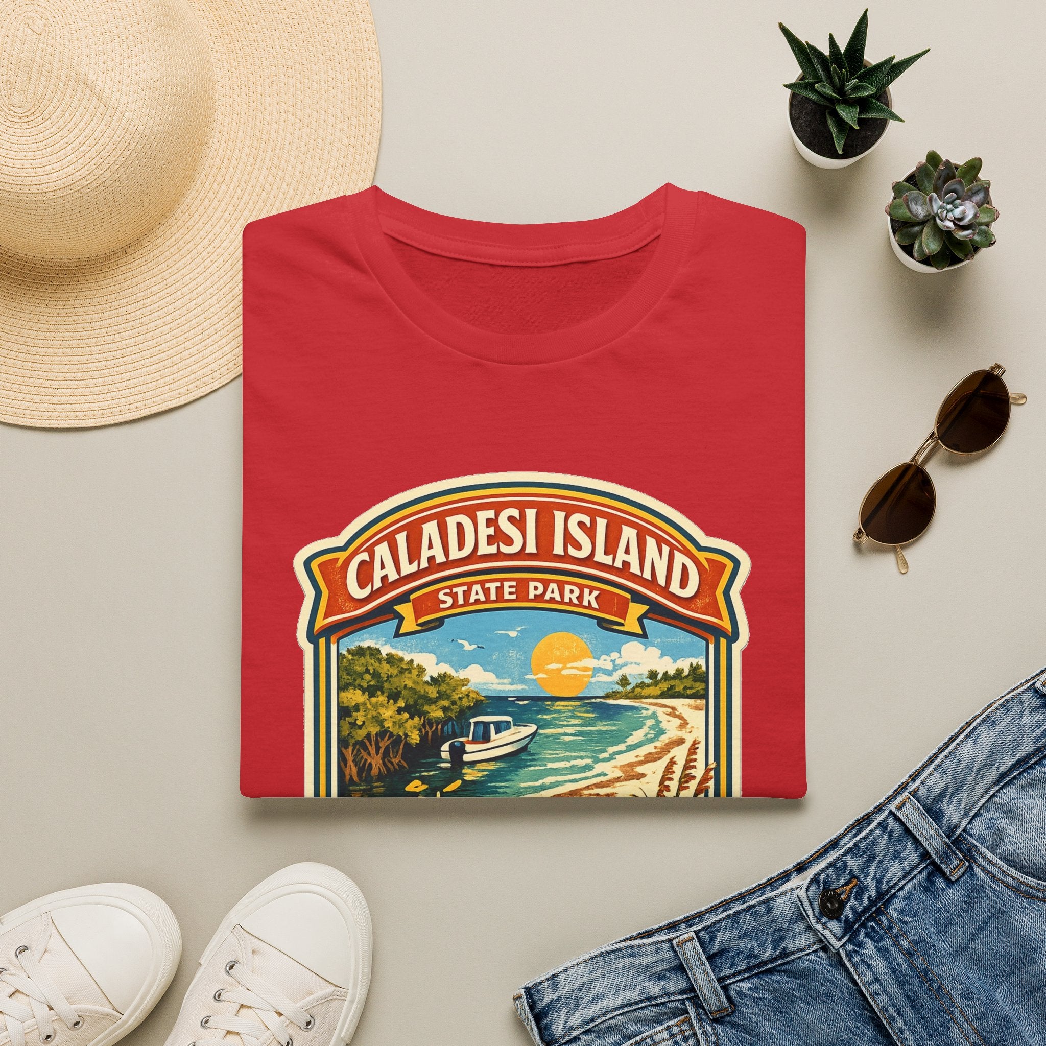 Caladesi Island- Retro Tee