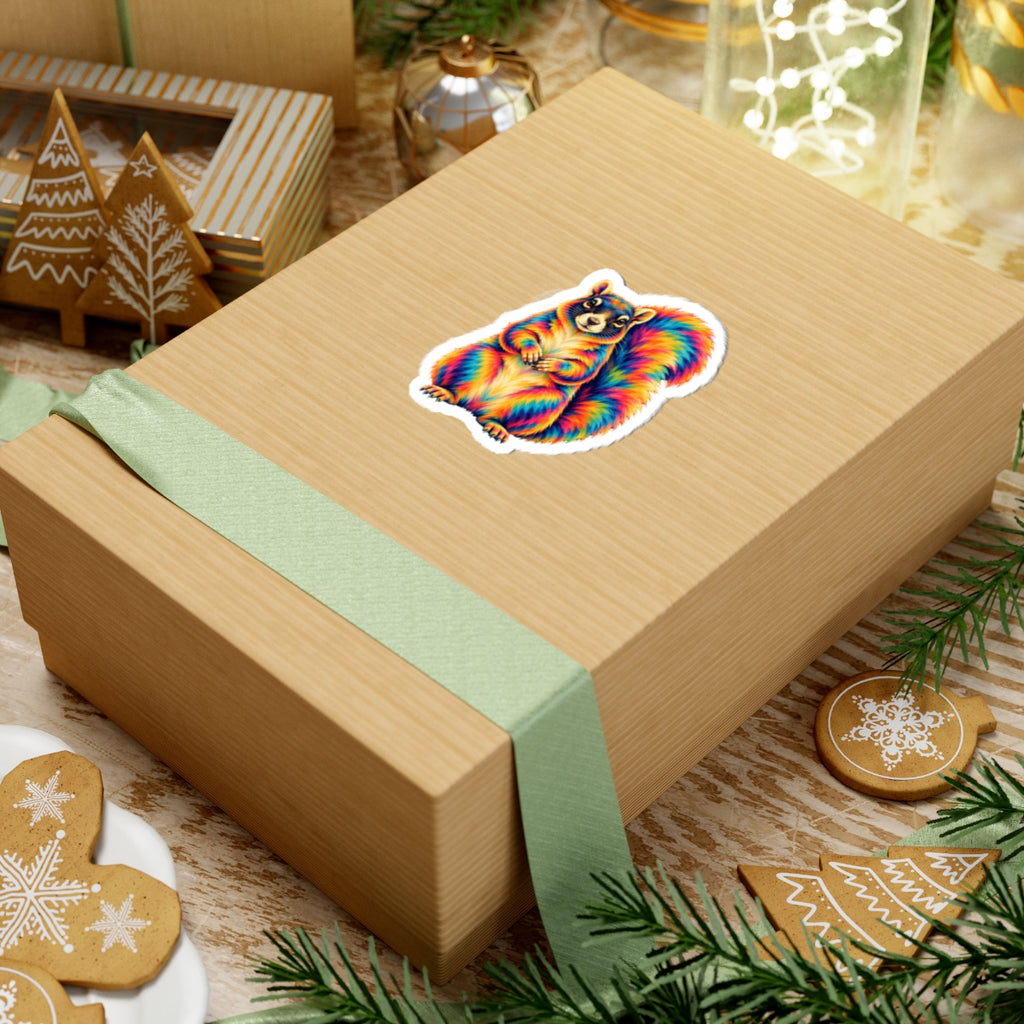 Rainbow Psychedelic Squirrel Sticker