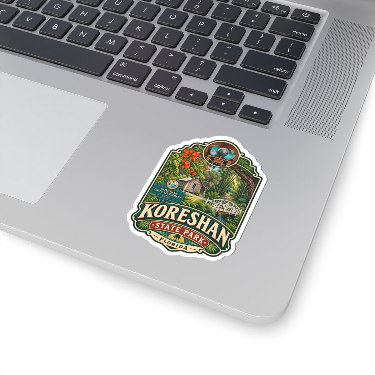 Koreshan State Park Florida Vintage Travel Sticker – Kiss-Cut Sticker