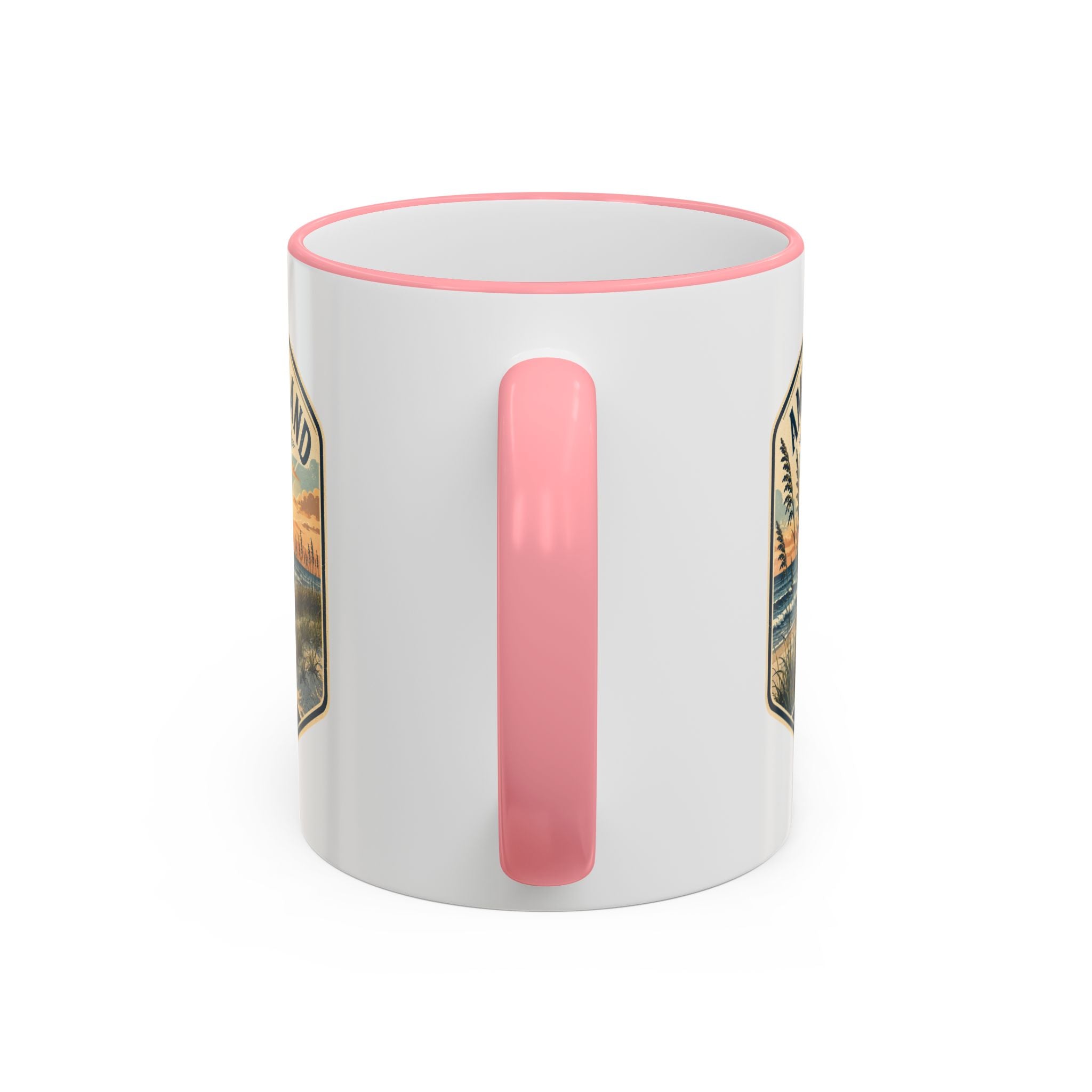 Amelia Island Vintage Mug — Accent Rim & Handle 11oz/15oz