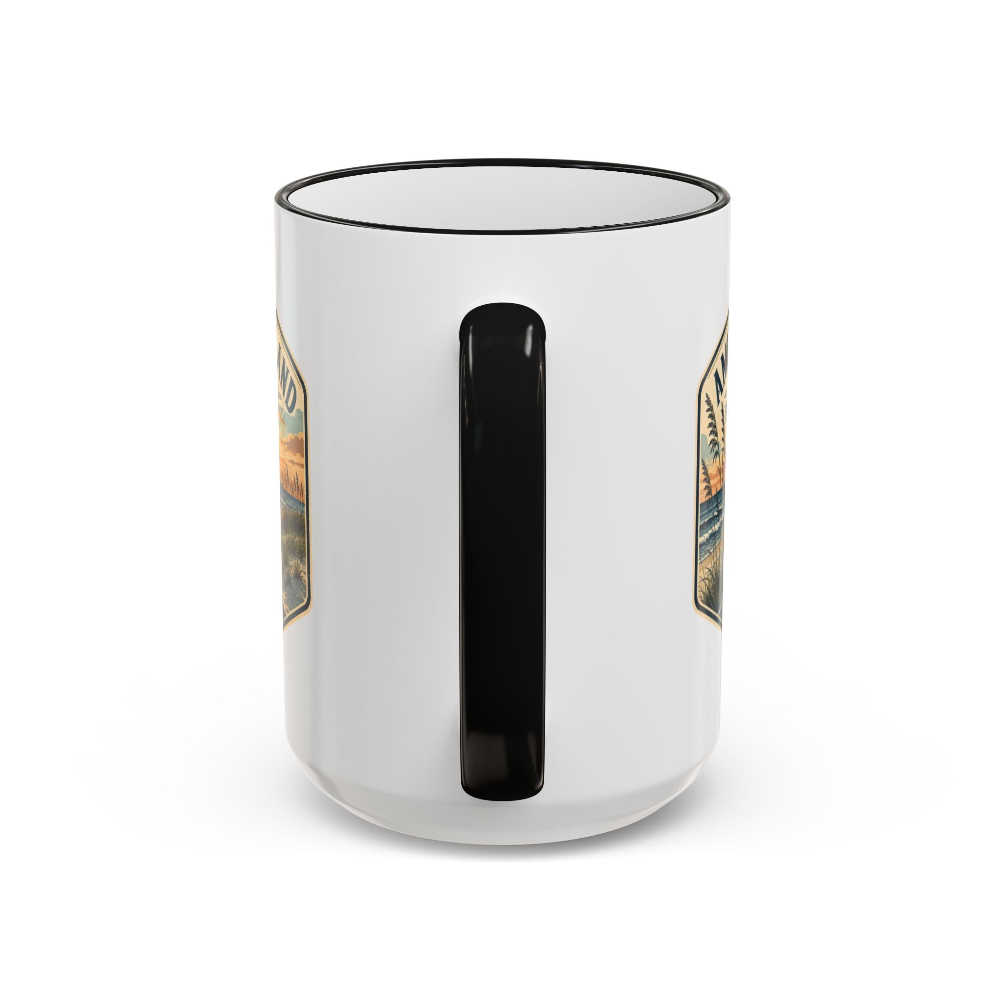 Amelia Island Vintage Mug — Accent Rim & Handle 11oz/15oz