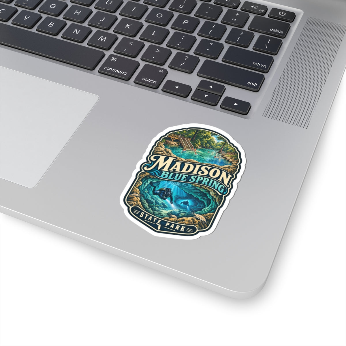 Madison Blue Spring State Park Sticker — Scenic Cave & Spring Dive Kiss-Cut Sticker