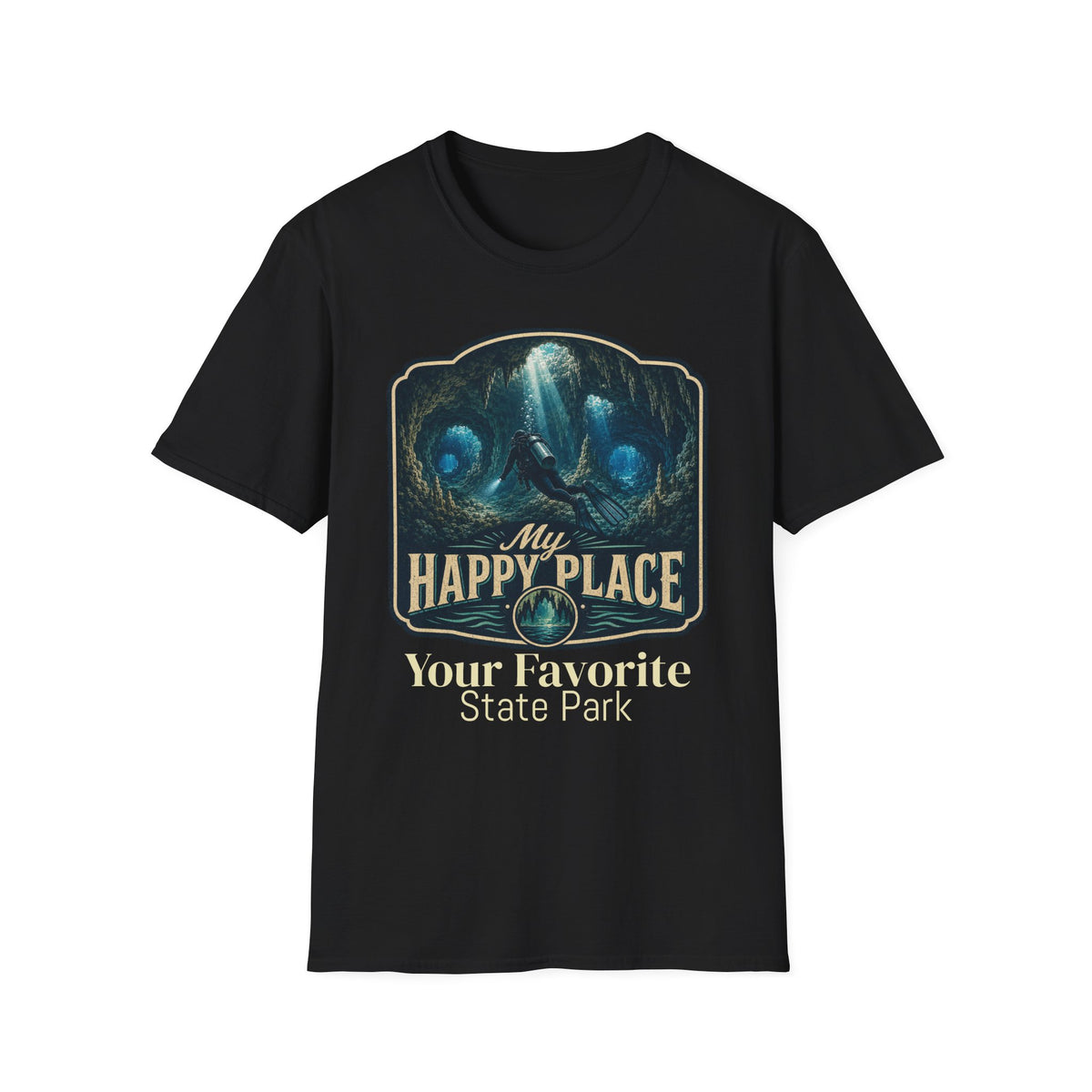 CUSTOMIZABLE Cave- Retro SCUBA Tee