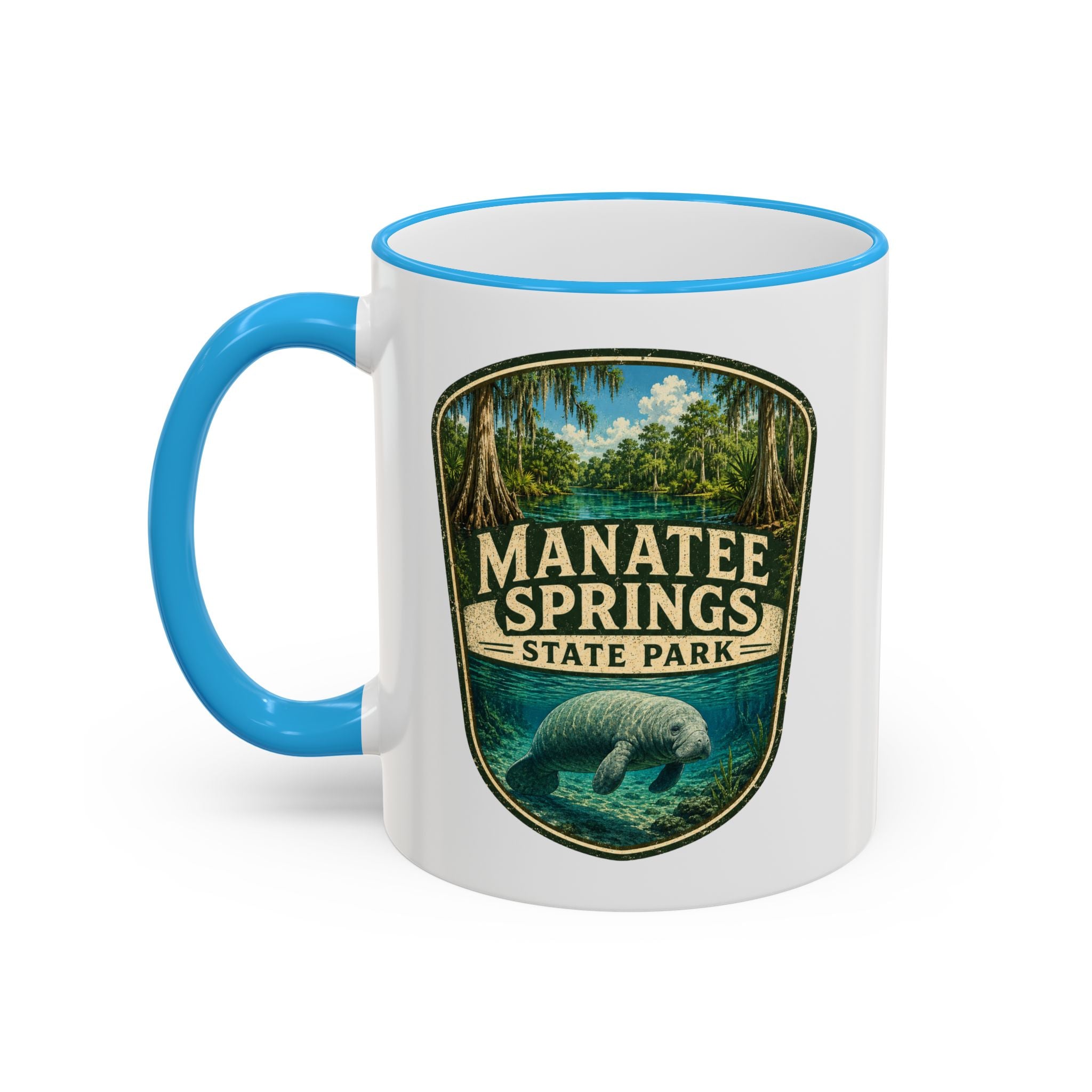 Manatee Springs Manatee Mug — Accent Rim & Handle 11oz/15oz