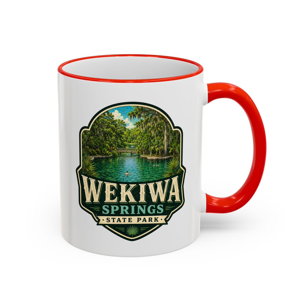 Wekiwa Springs Vintage Mug — Accent Rim & Handle 11oz/15oz