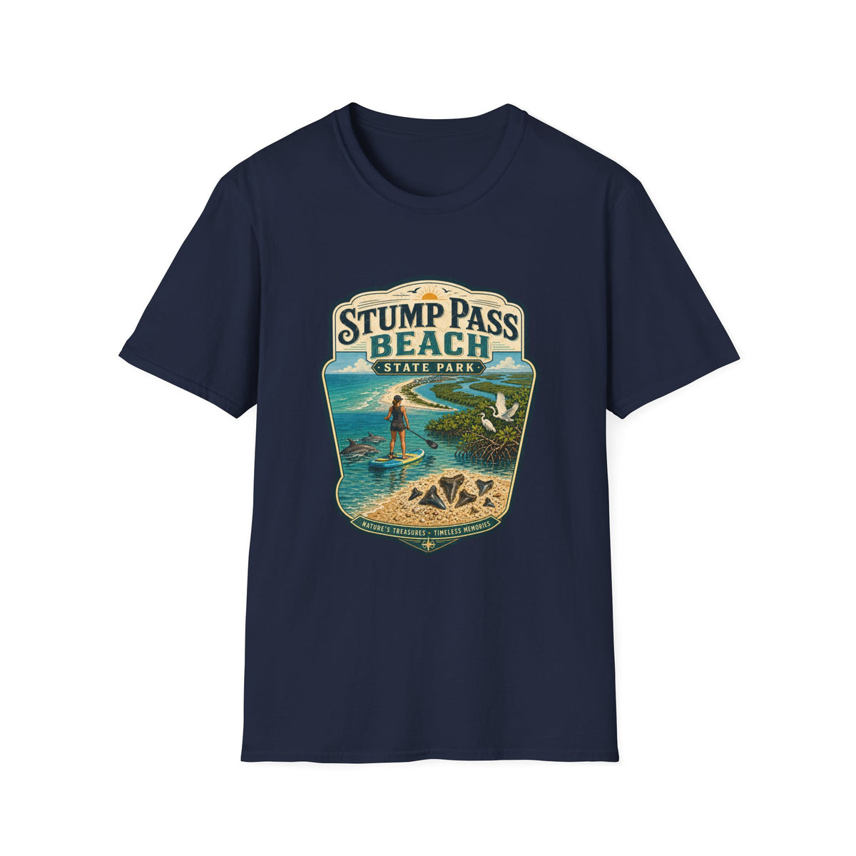 Stump Pass Beach — Retro Tee