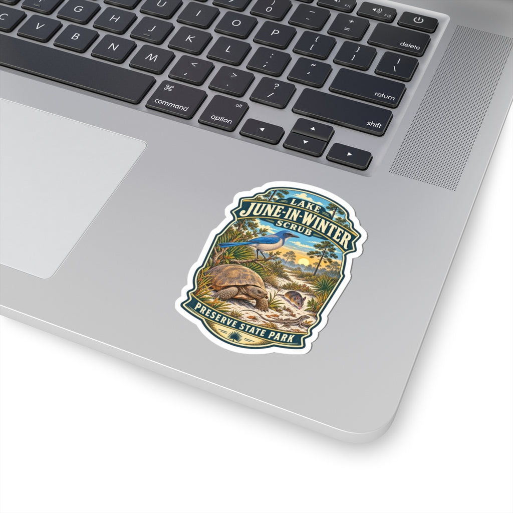 Lake June-in-Winter Scrub State Park Sticker — Vintage Kiss-Cut Sticker