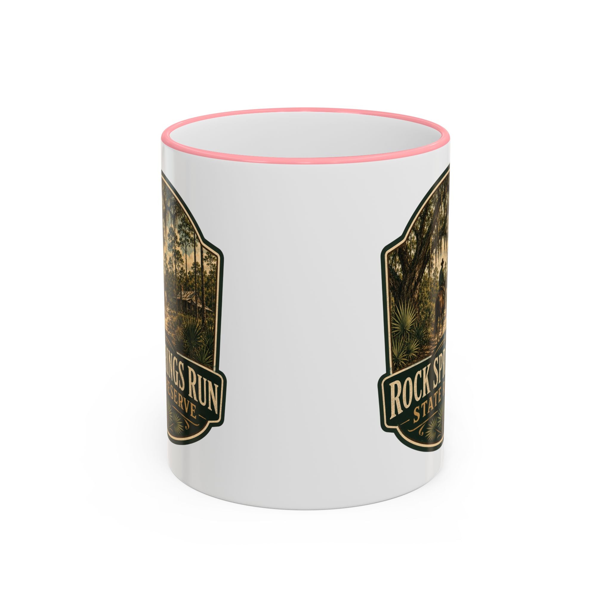 Rock Springs Run Vintage Mug — Accent Rim & Handle 11oz/15oz