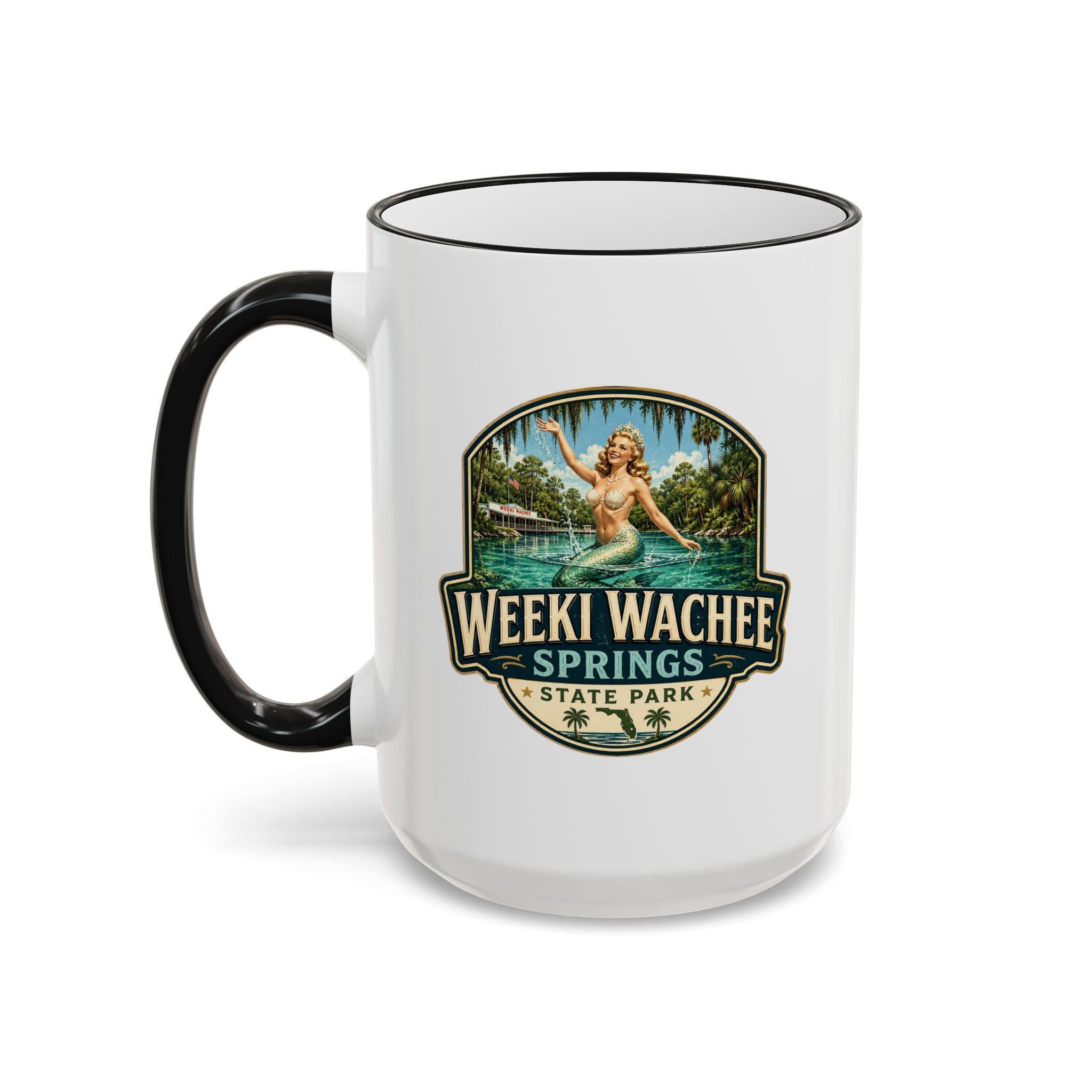 Weeki Wachee Vintage Mug — Accent Rim & Handle 11oz/15oz