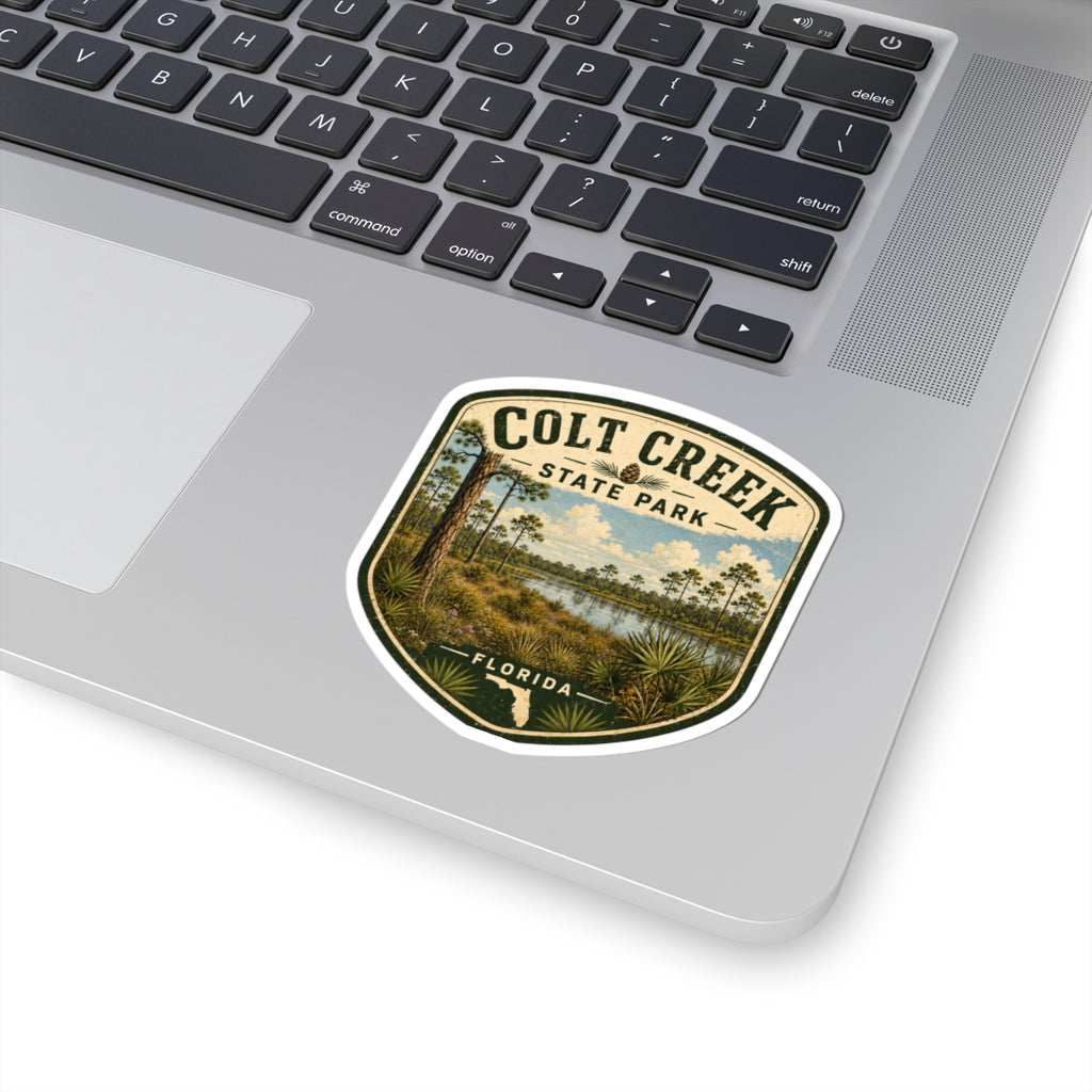 Colt Creek State Park Florida Vintage Badge Sticker — Scenic Nature Park Decal