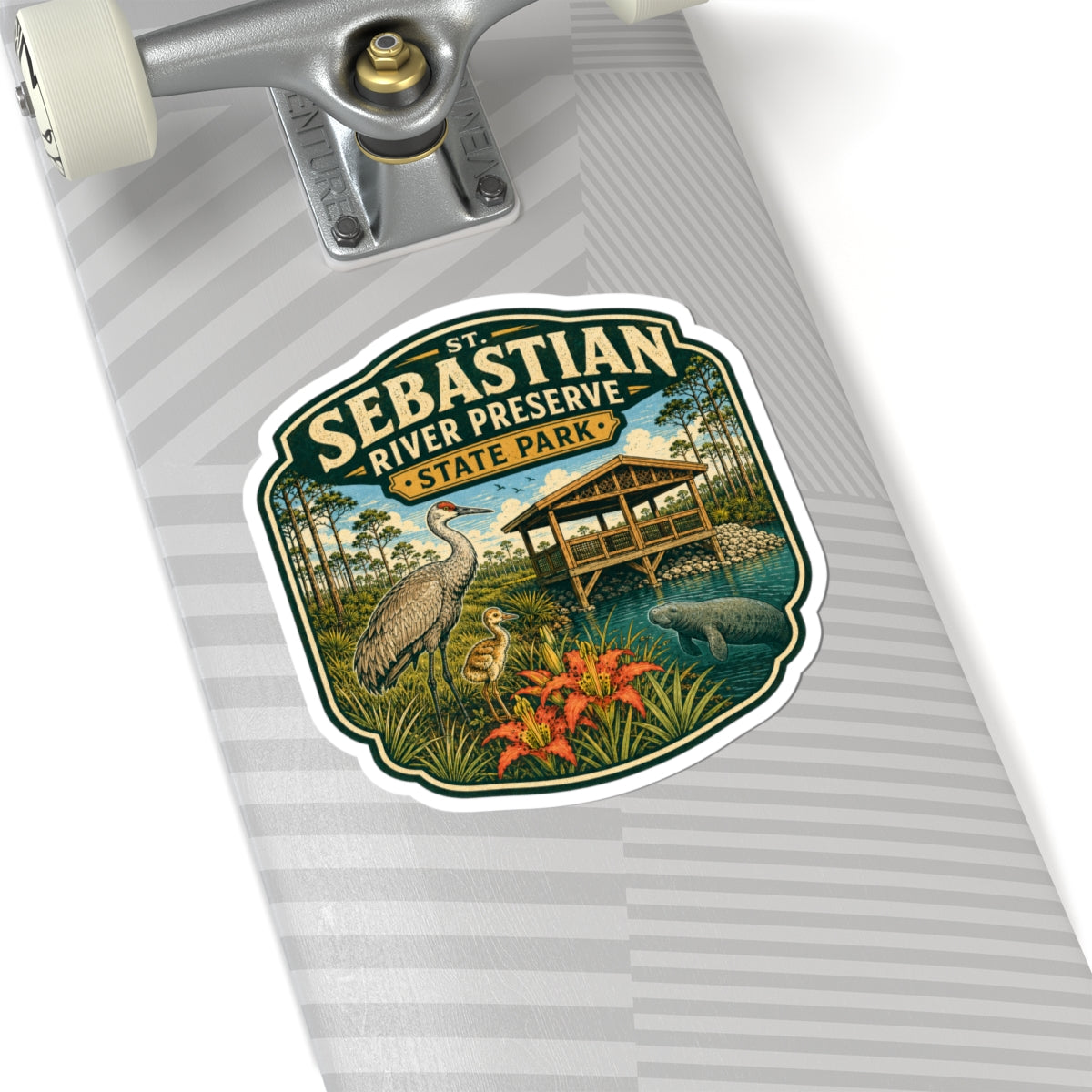 Sebastian River Preserve State Park Sticker — Vintage Wildlife Park Decal