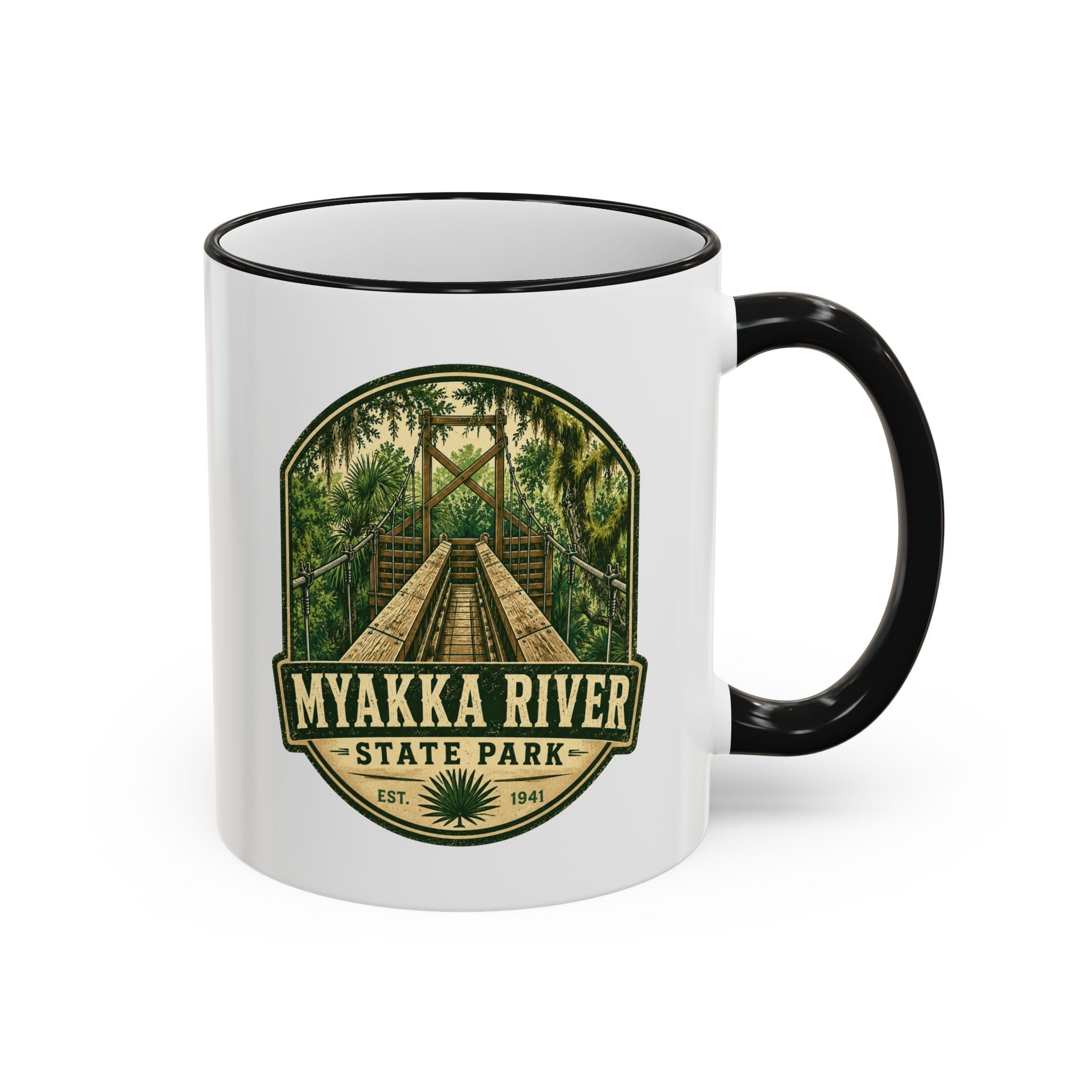 Myakka River Vintage Mug — Accent Rim & Handle 11oz/15oz